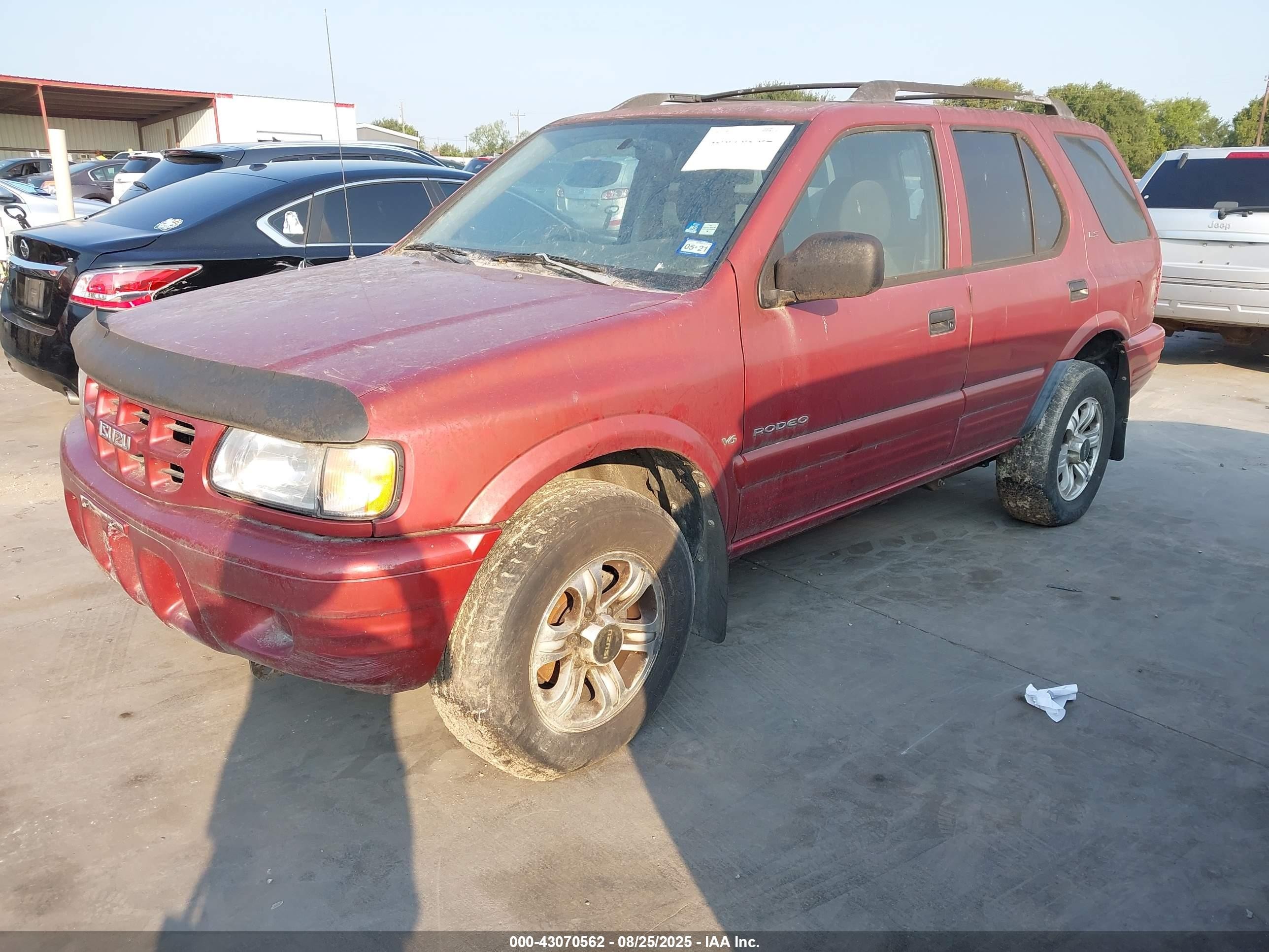 2001 Isuzu Rodeo Ls 3.2l V6/lse 3.2l V6/s 3.2l V6 Maroon vin: 4S2CK58W814312403