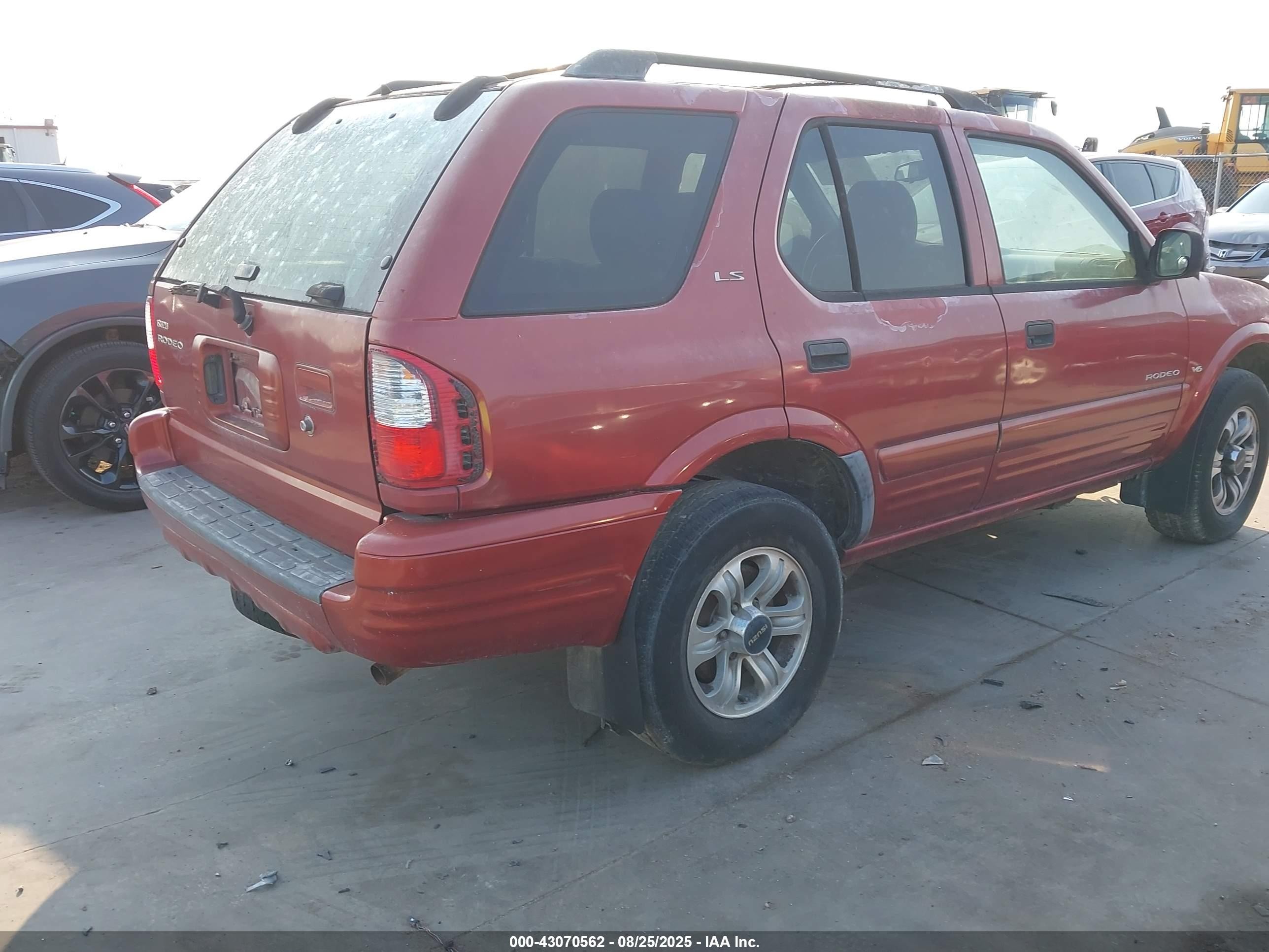 2001 Isuzu Rodeo Ls 3.2l V6/lse 3.2l V6/s 3.2l V6 Maroon vin: 4S2CK58W814312403
