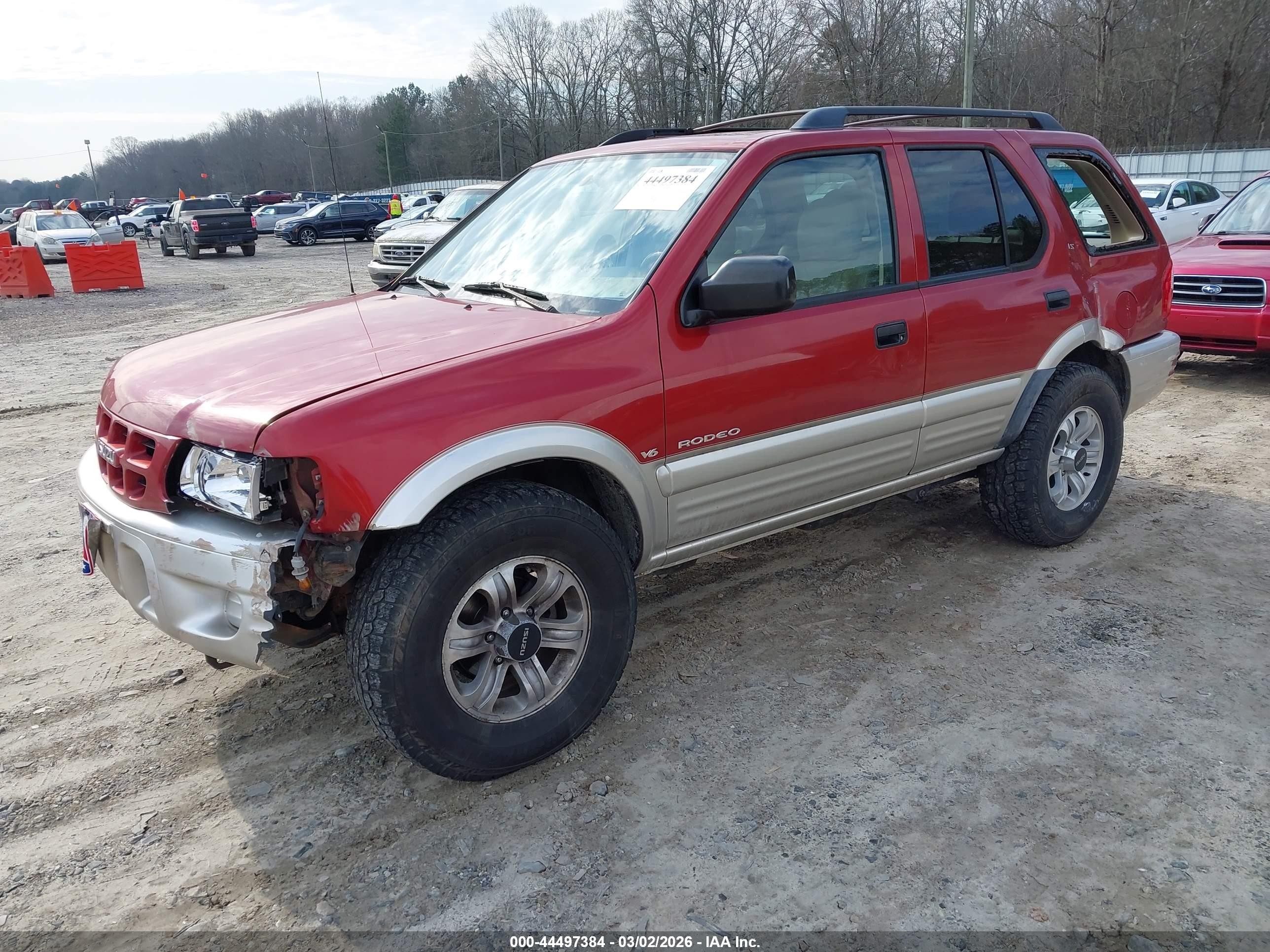 2001 Isuzu Rodeo Ls 3.2l V6/lse 3.2l V6/s 3.2l V6 Burgundy vin: 4S2CK58W814336992