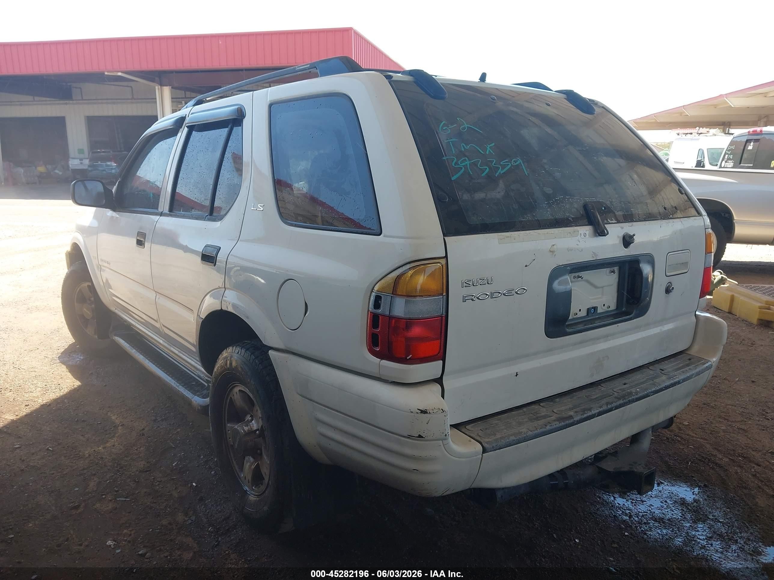 1999 Isuzu Rodeo Ls/lse/s 3.2l White vin: 4S2CK58W9X4343359