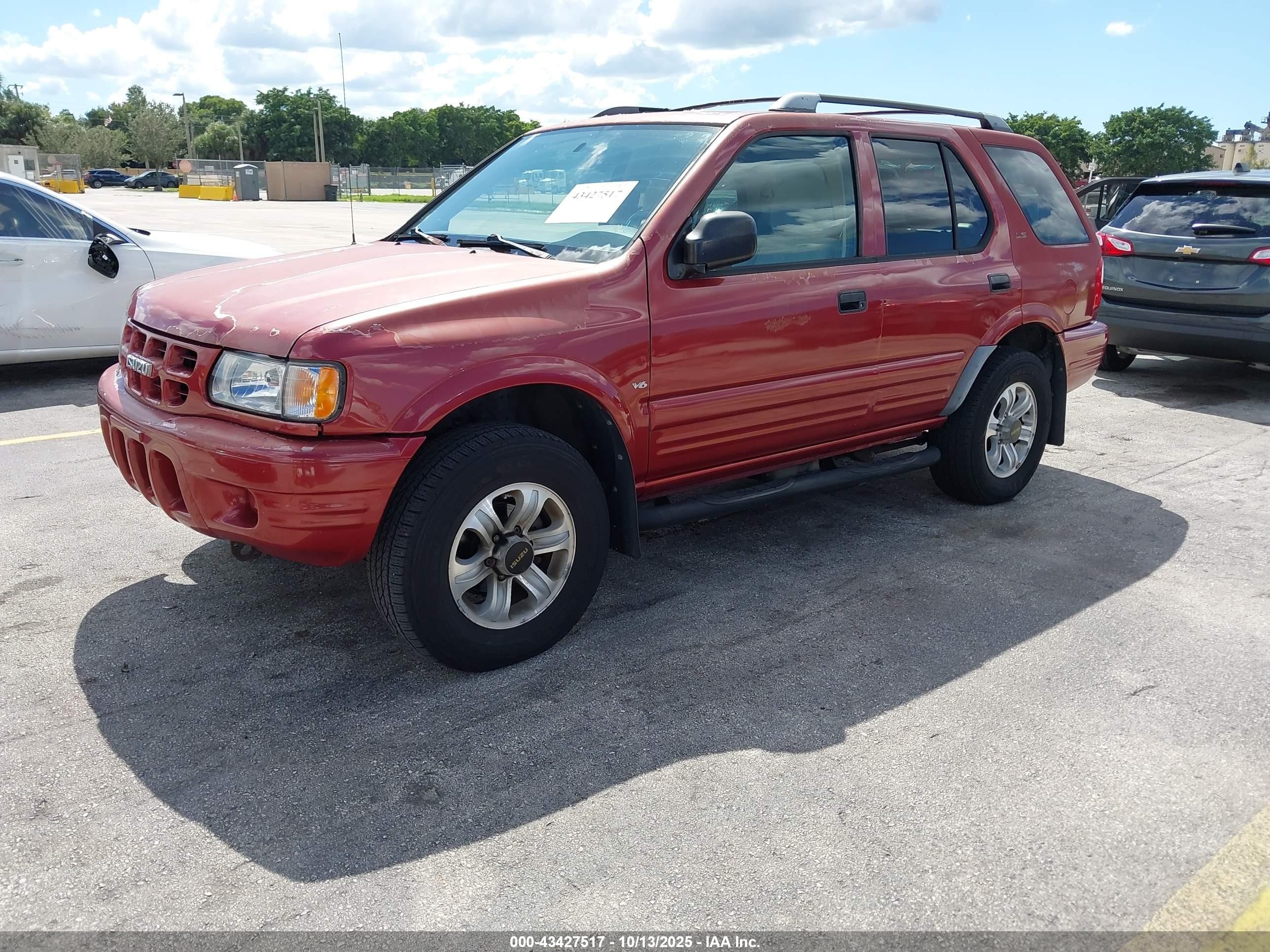 2001 Isuzu Rodeo Ls 3.2l V6/lse 3.2l V6/s 3.2l V6 Red vin: 4S2CK58WX14335326