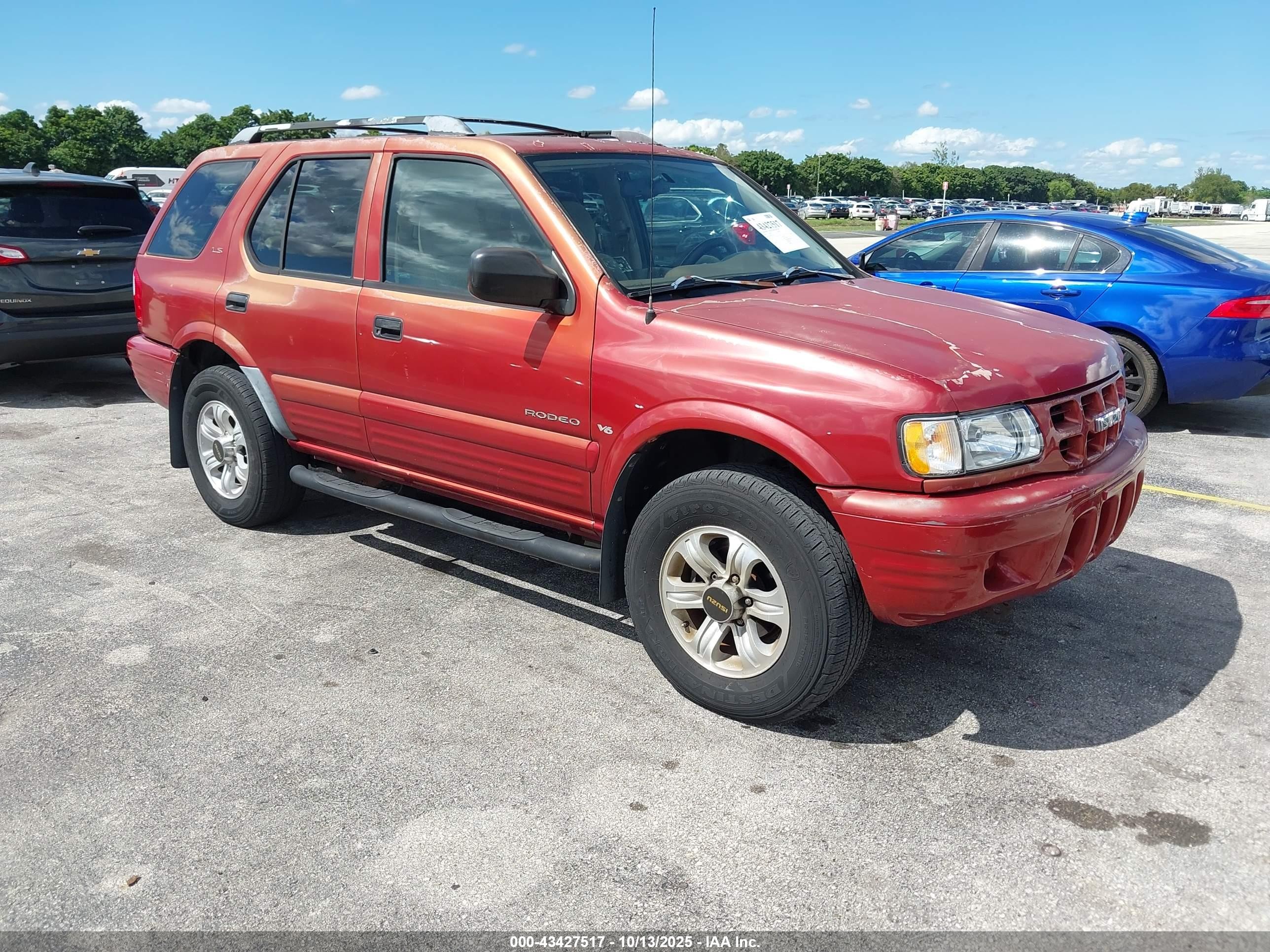 2001 Isuzu Rodeo Ls 3.2l V6/lse 3.2l V6/s 3.2l V6 Red vin: 4S2CK58WX14335326