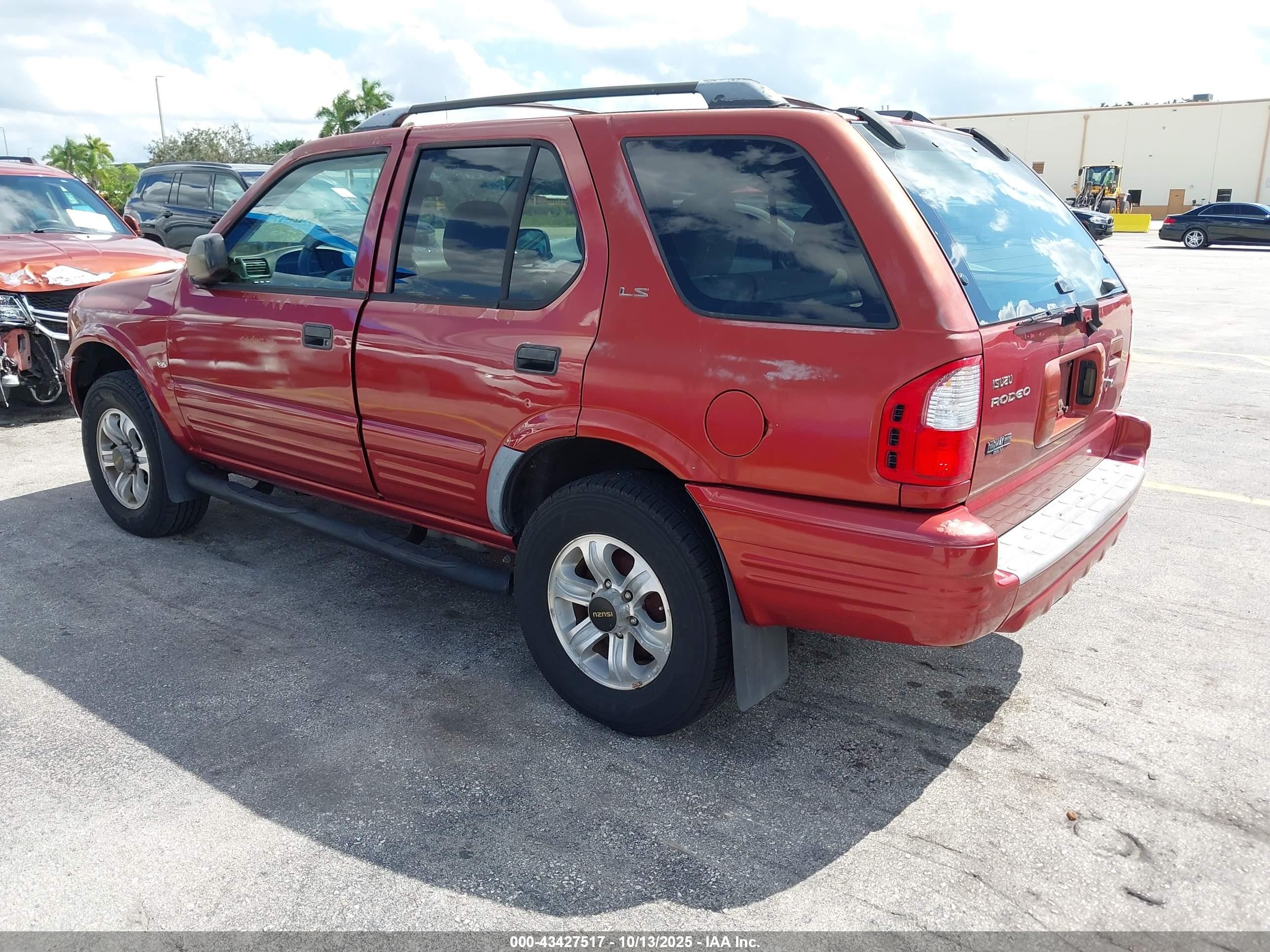 2001 Isuzu Rodeo Ls 3.2l V6/lse 3.2l V6/s 3.2l V6 Red vin: 4S2CK58WX14335326
