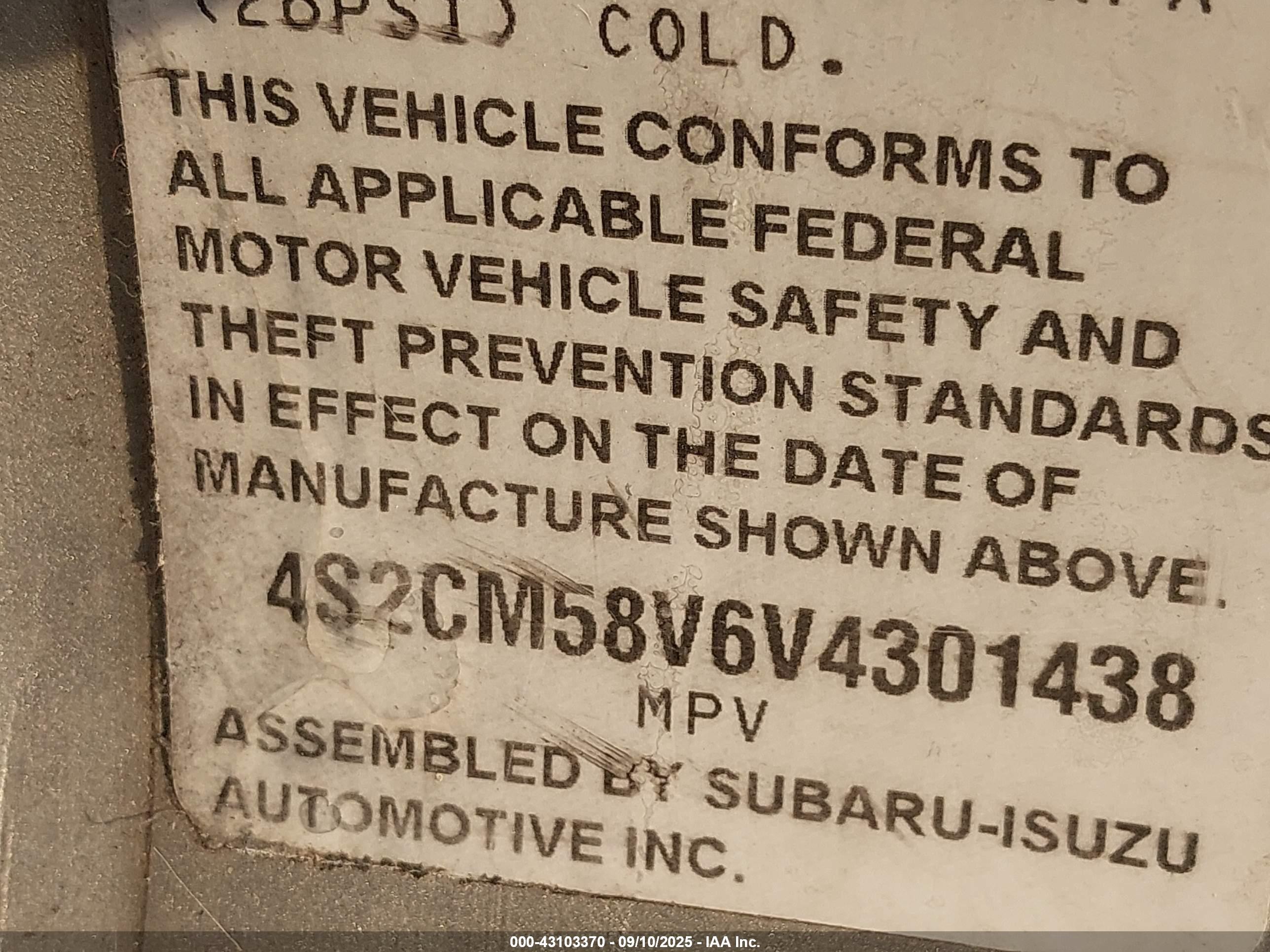 1997 Isuzu Rodeo Ls 3.2l/s 3.2l Beige vin: 4S2CM58V6V4301438