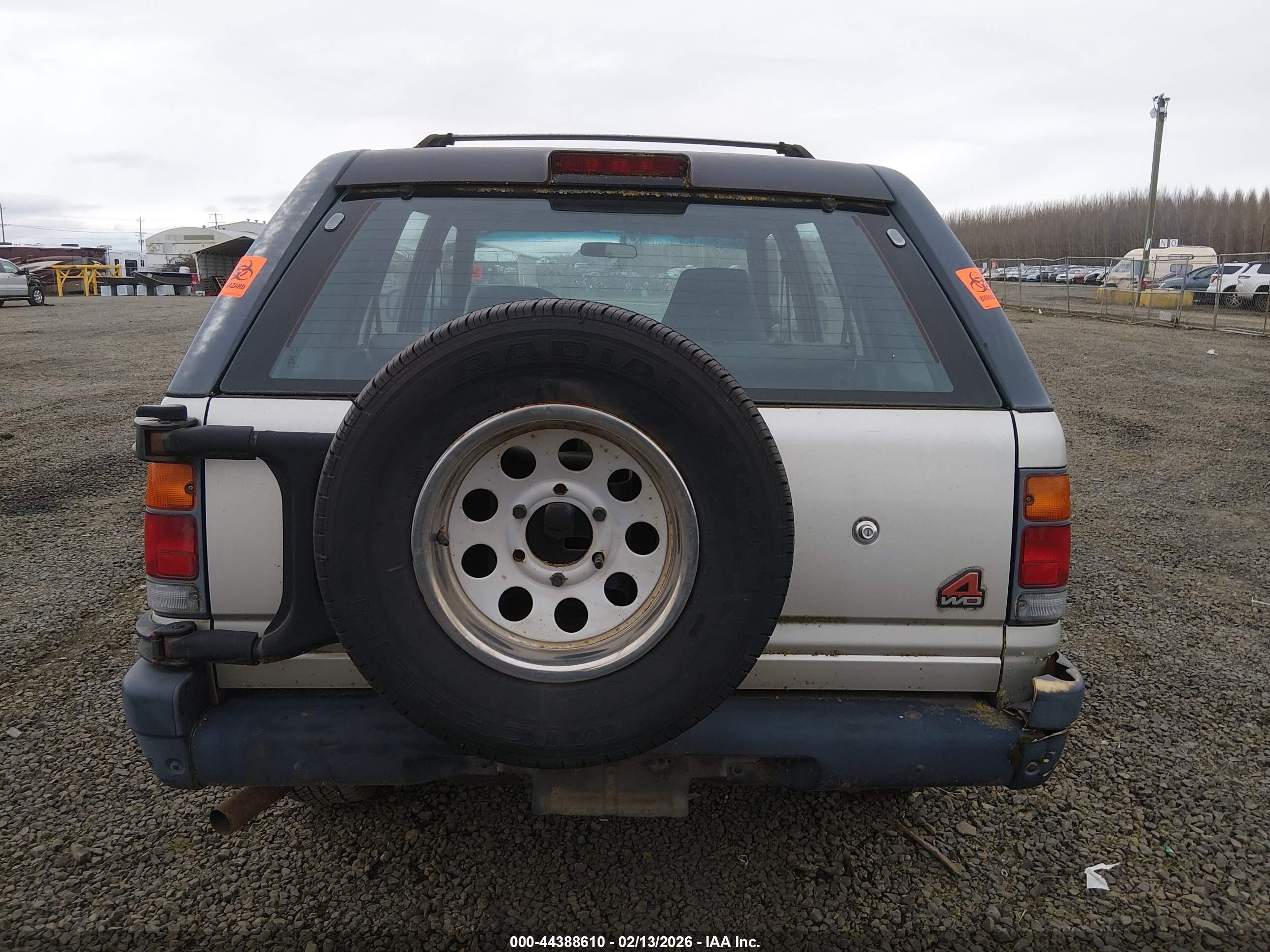 1995 Isuzu Rodeo S/ls Gray vin: 4S2CM58VXS4354767