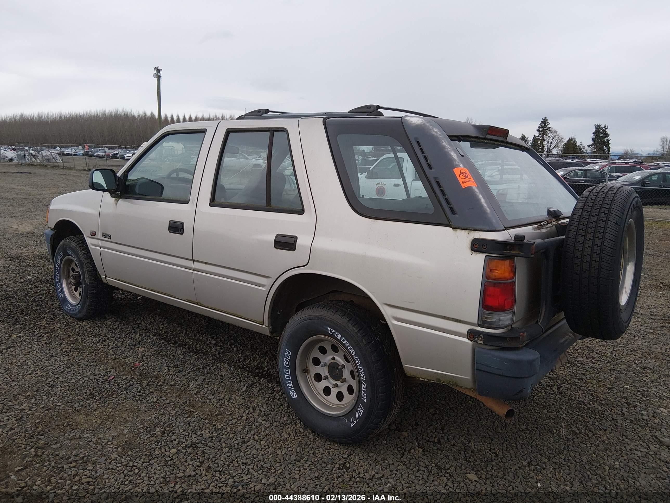 1995 Isuzu Rodeo S/ls Gray vin: 4S2CM58VXS4354767