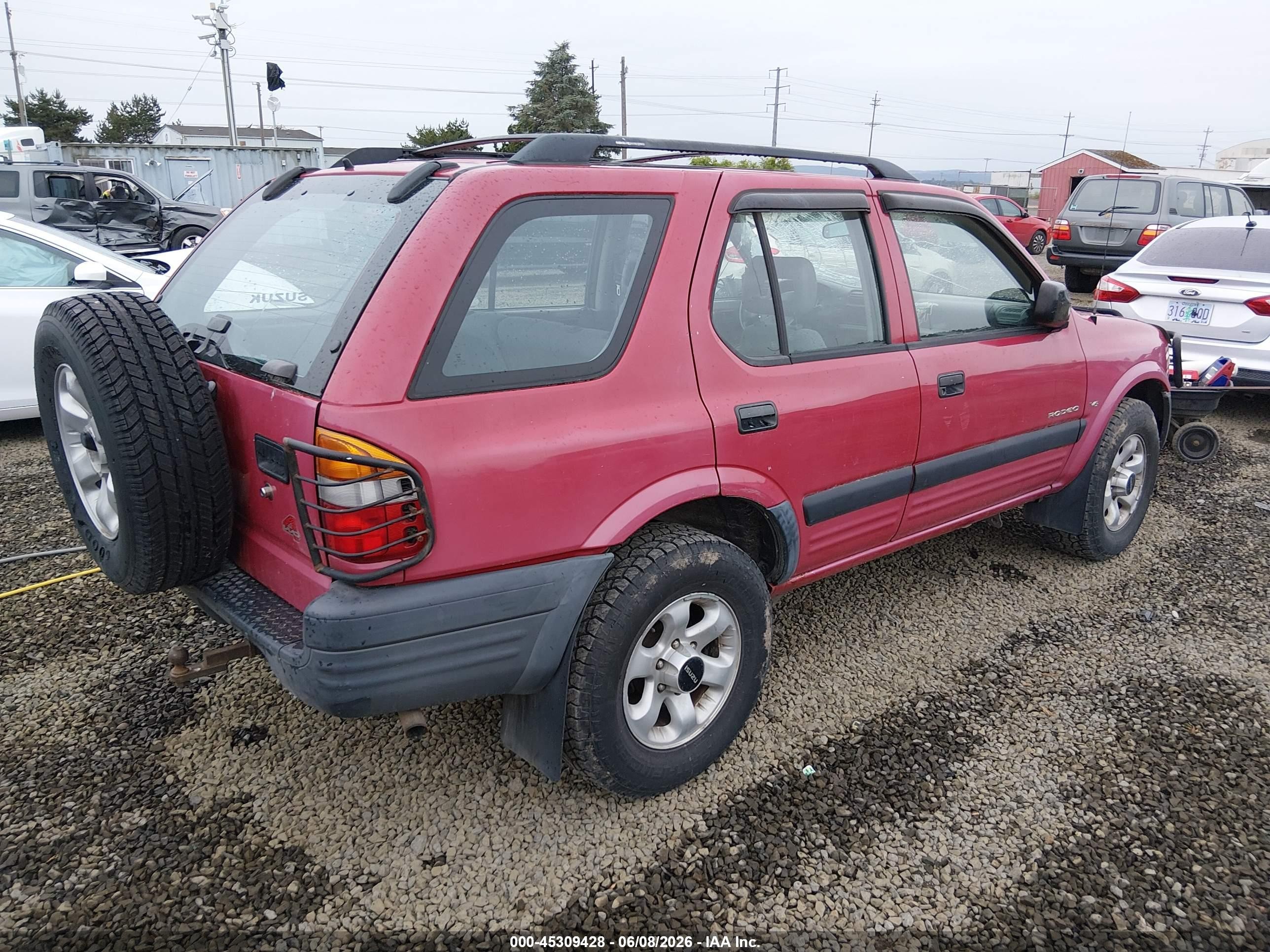 1998 Isuzu Rodeo Ls/s Red vin: 4S2CM58W3W4356729