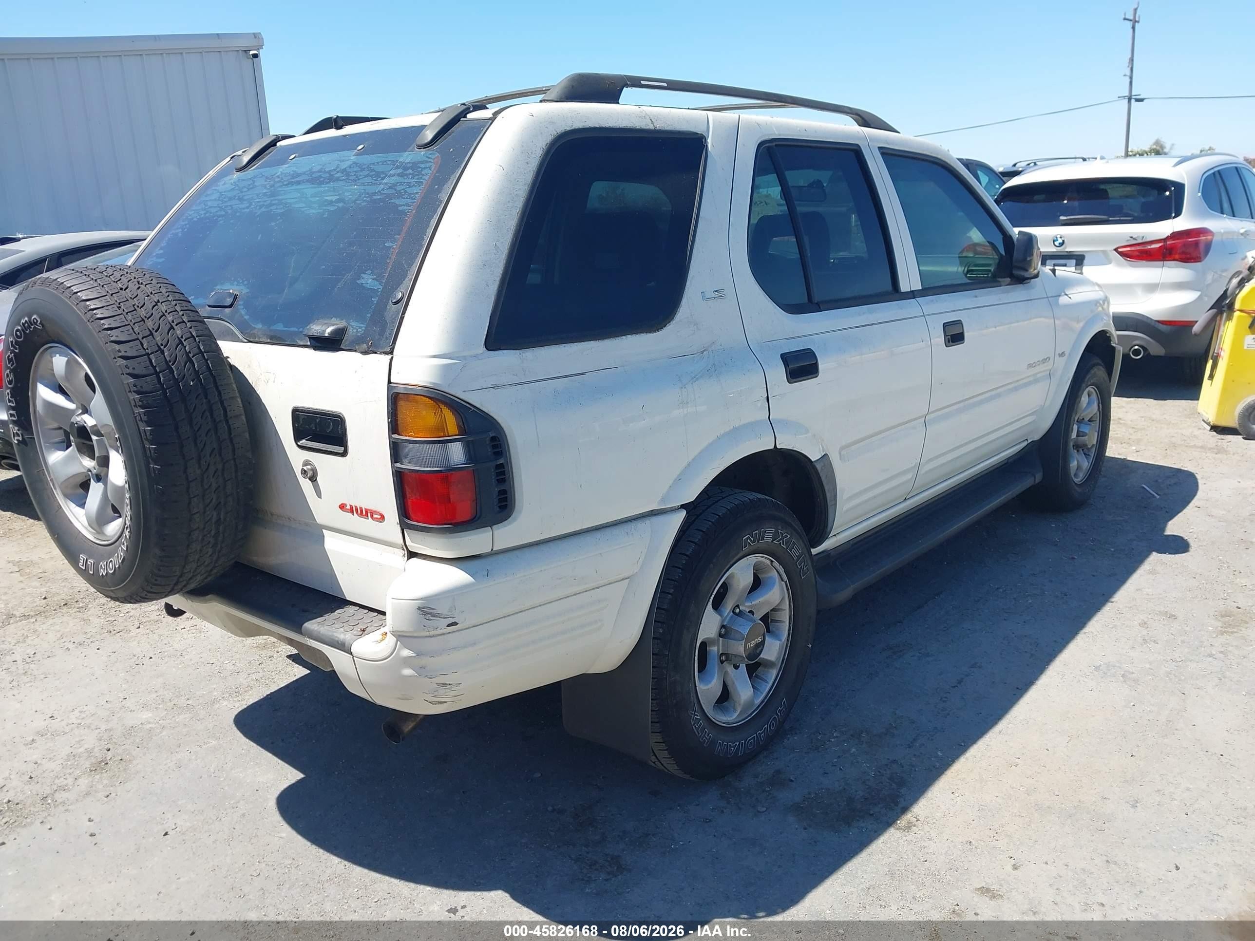 1999 Isuzu Rodeo Ls/lse/s White vin: 4S2CM58WXX4311496