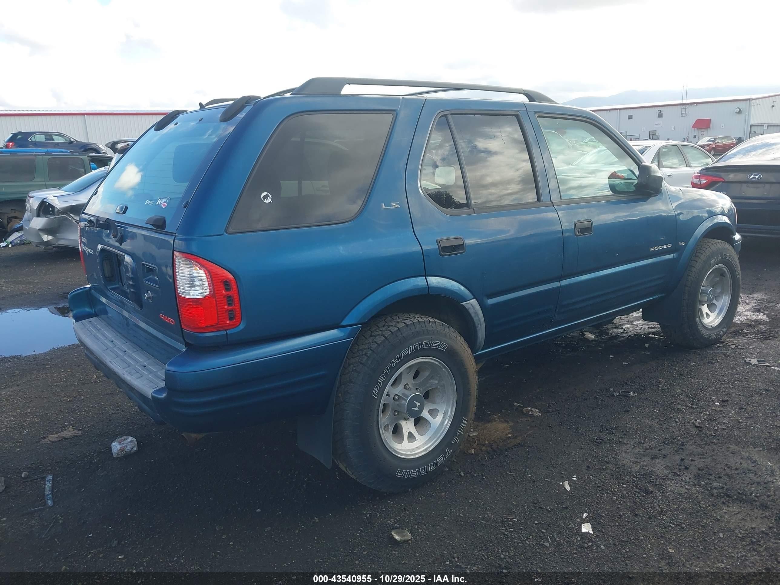 2001 Isuzu Rodeo Ls 3.2l/ls 3.2l V6/lse 3.2l V6/s/s 3.2l V6 Blue vin: 4S2DM58W014347239