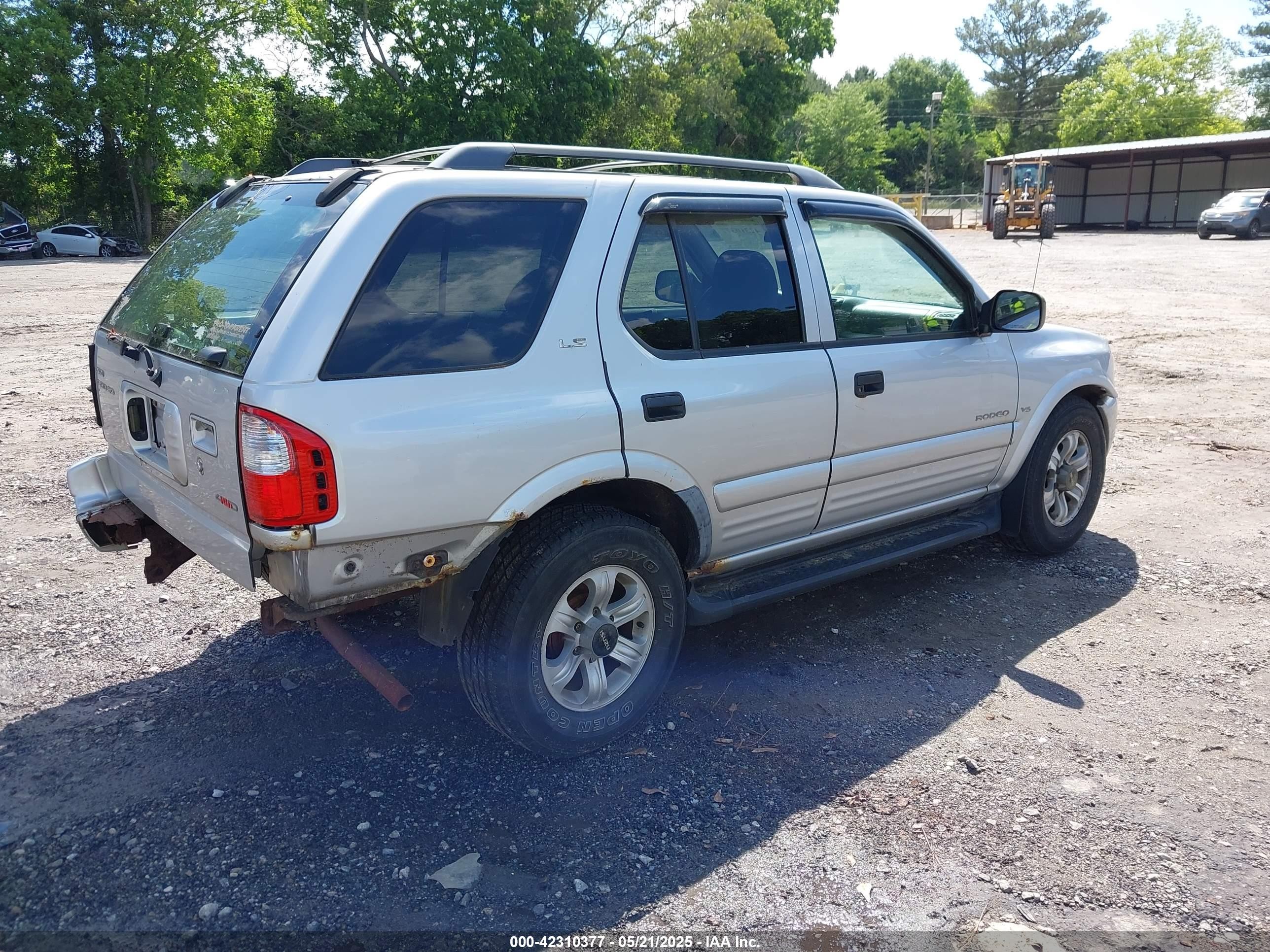 2001 Isuzu Rodeo Ls 3.2l/ls 3.2l V6/lse 3.2l V6/s/s 3.2l V6 Серебряный vin: 4S2DM58W214332354