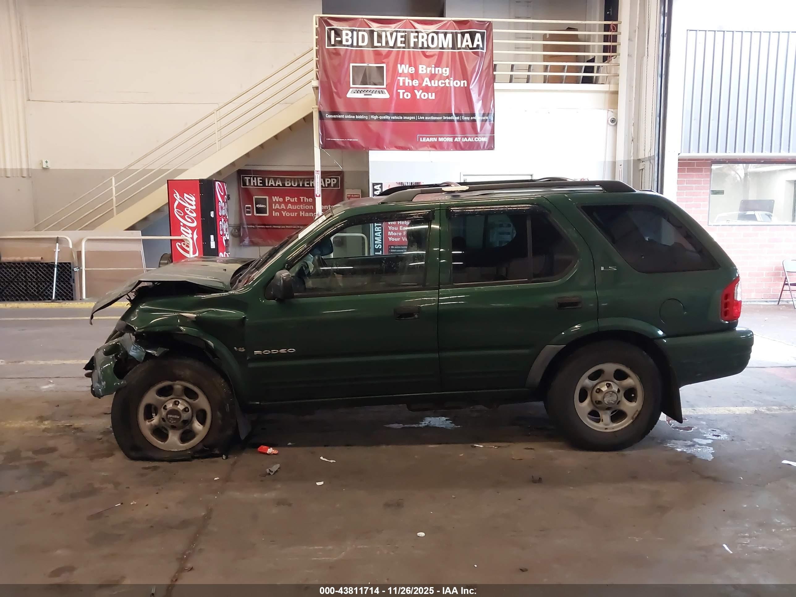 2001 Isuzu Rodeo Ls 3.2l/ls 3.2l V6/lse 3.2l V6/s/s 3.2l V6 Green vin: 4S2DM58W214343290