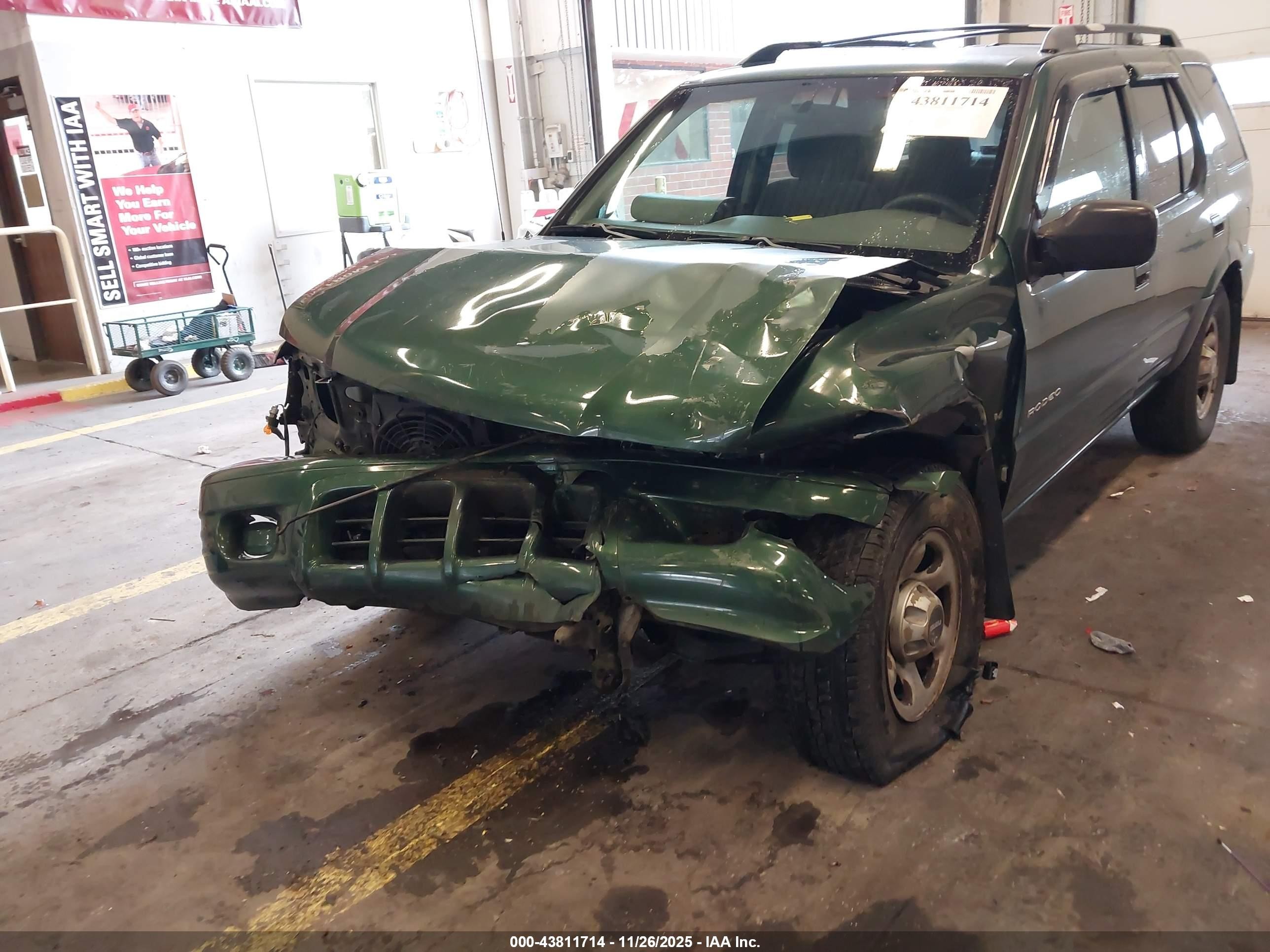 2001 Isuzu Rodeo Ls 3.2l/ls 3.2l V6/lse 3.2l V6/s/s 3.2l V6 Green vin: 4S2DM58W214343290