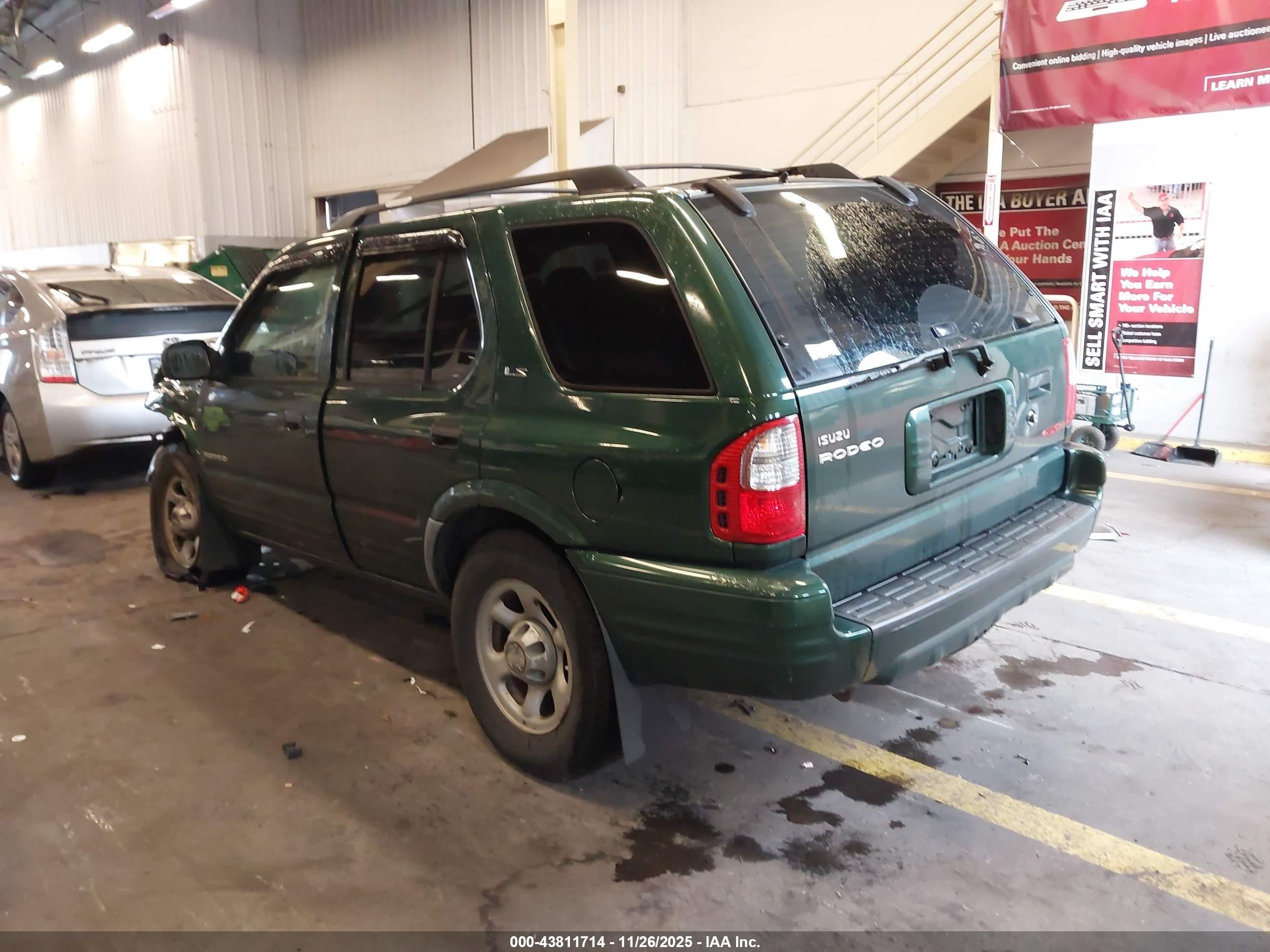 2001 Isuzu Rodeo Ls 3.2l/ls 3.2l V6/lse 3.2l V6/s/s 3.2l V6 Green vin: 4S2DM58W214343290