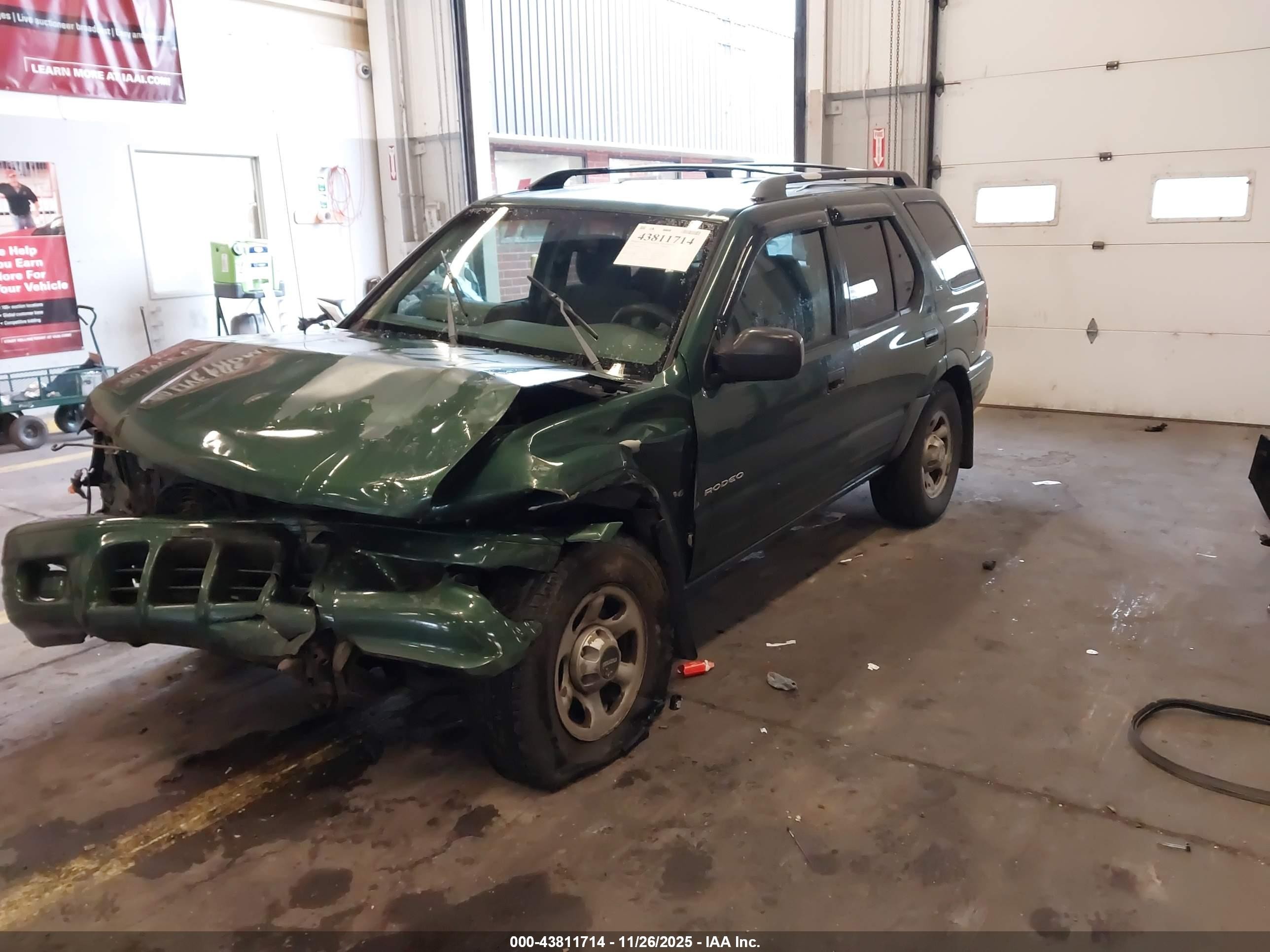 2001 Isuzu Rodeo Ls 3.2l/ls 3.2l V6/lse 3.2l V6/s/s 3.2l V6 Green vin: 4S2DM58W214343290