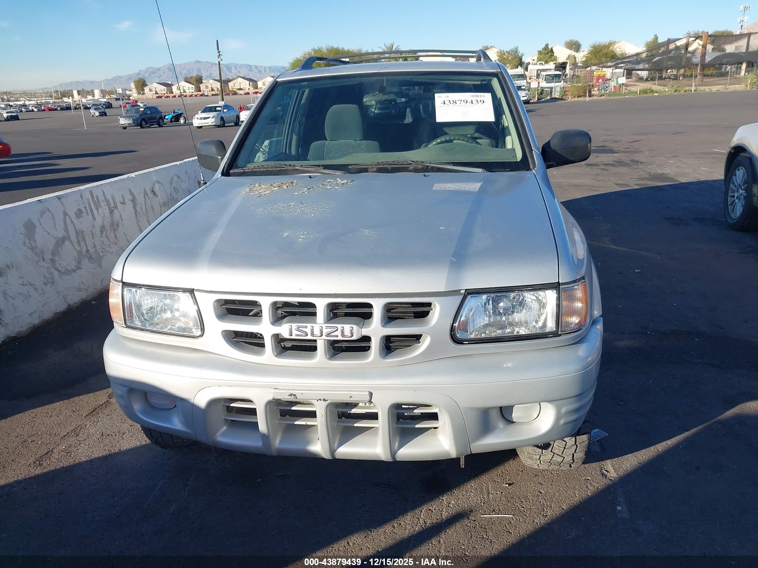 2001 Isuzu Rodeo Ls 3.2l/ls 3.2l V6/lse 3.2l V6/s/s 3.2l V6 Silver vin: 4S2DM58W314355030