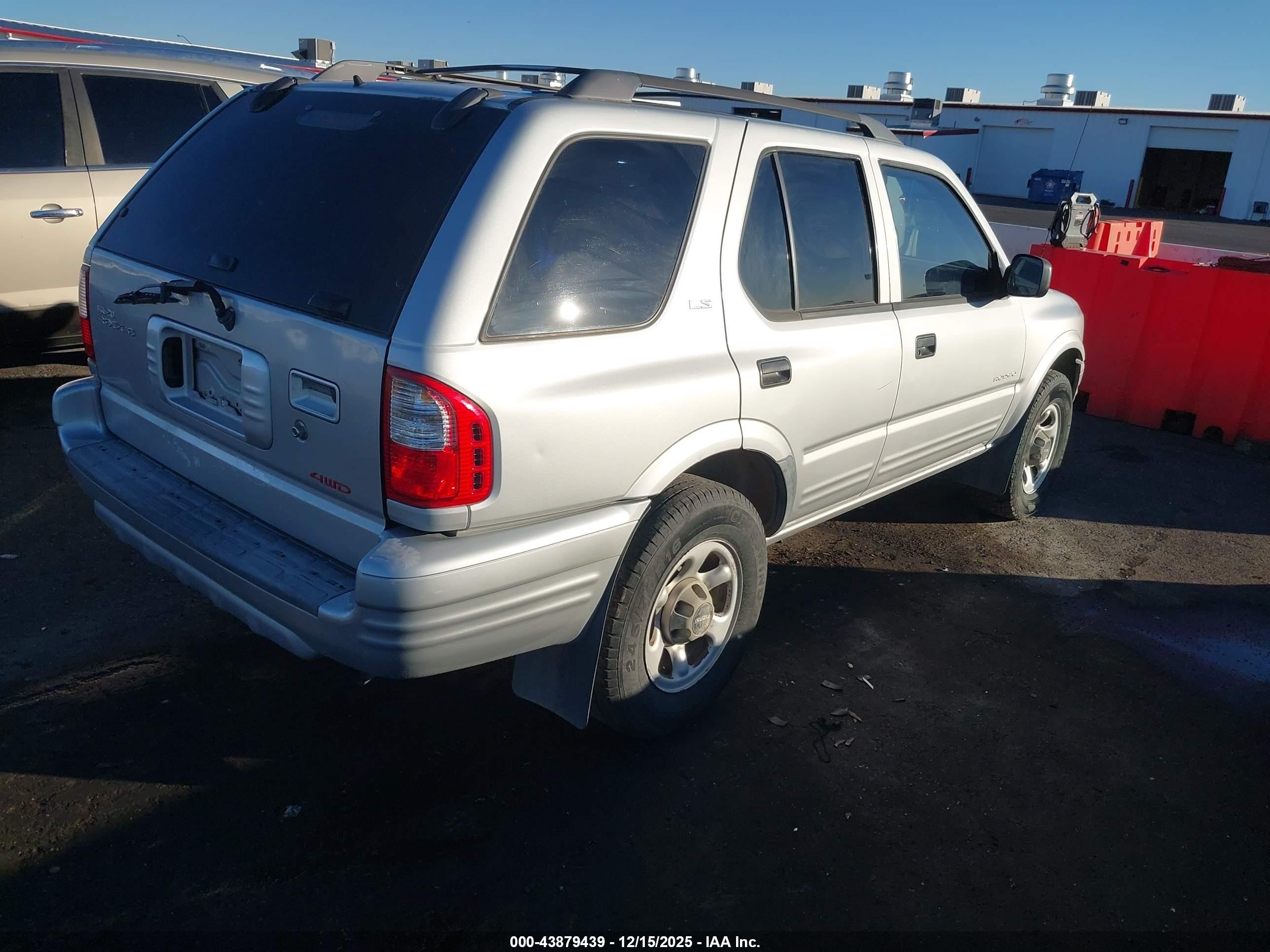 2001 Isuzu Rodeo Ls 3.2l/ls 3.2l V6/lse 3.2l V6/s/s 3.2l V6 Silver vin: 4S2DM58W314355030