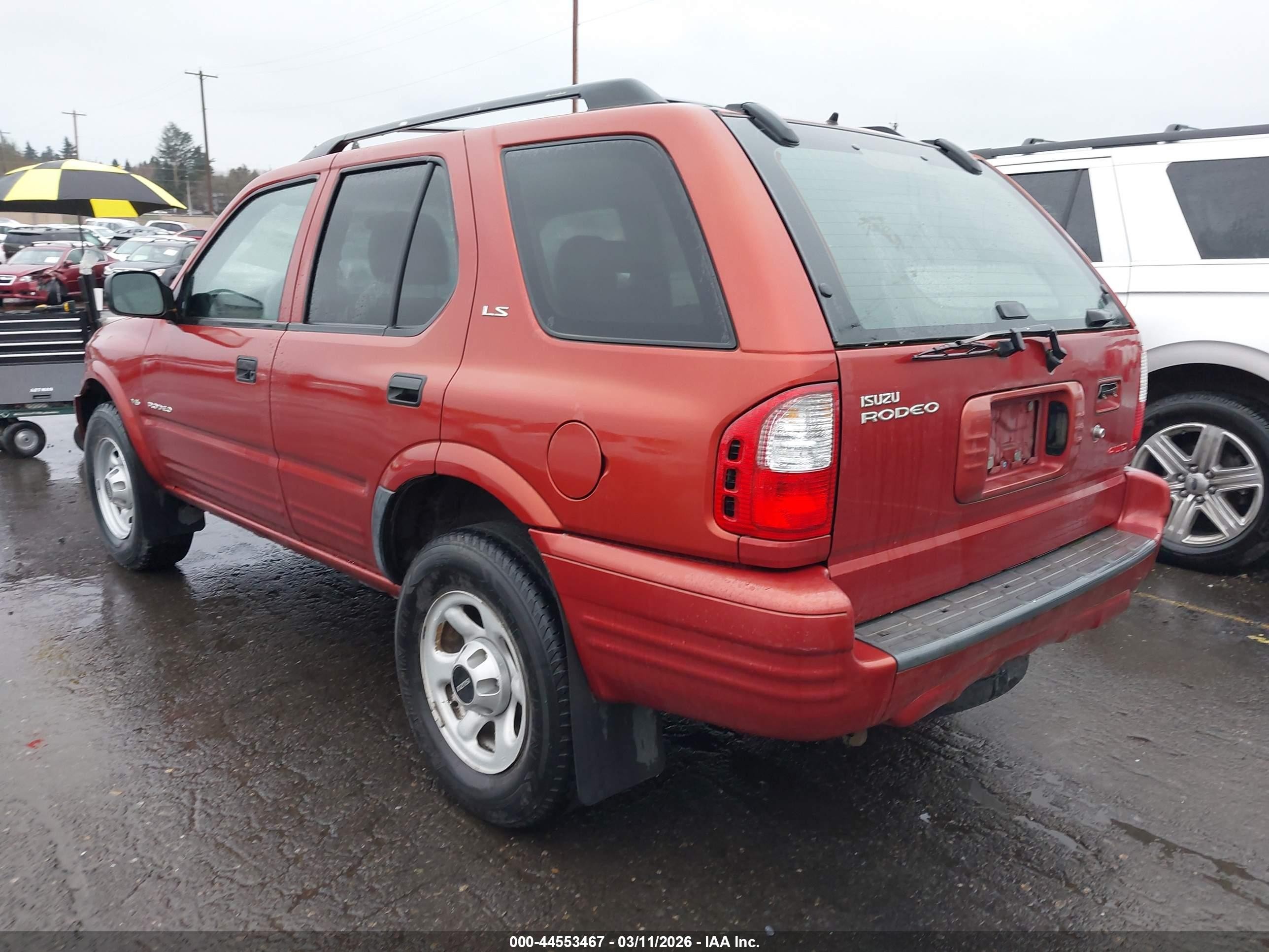 2001 Isuzu Rodeo Ls 3.2l/ls 3.2l V6/lse 3.2l V6/s/s 3.2l V6 Orange vin: 4S2DM58W514343574