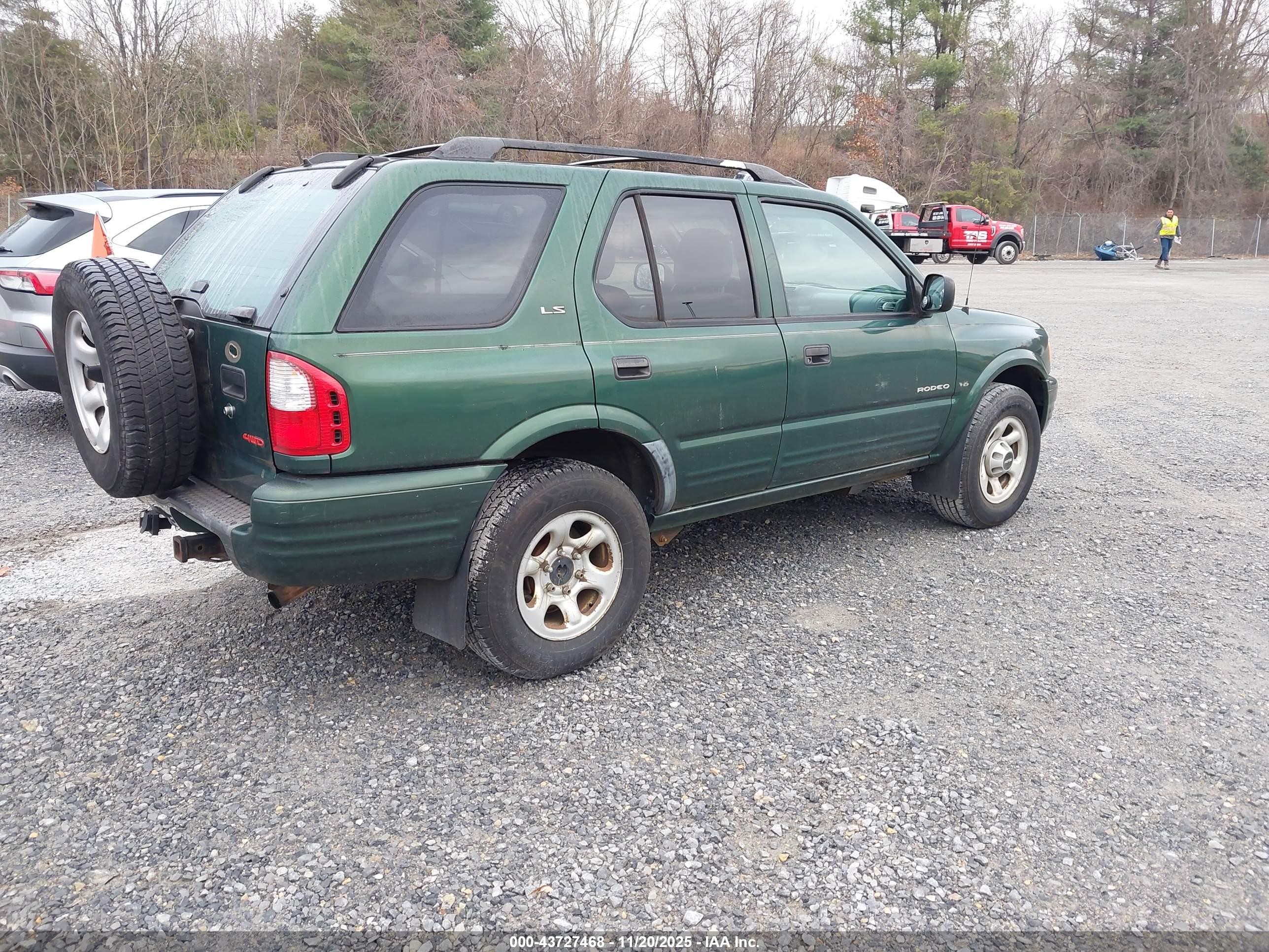 2001 Isuzu Rodeo Ls 3.2l/ls 3.2l V6/lse 3.2l V6/s/s 3.2l V6 Green vin: 4S2DM58W614303035