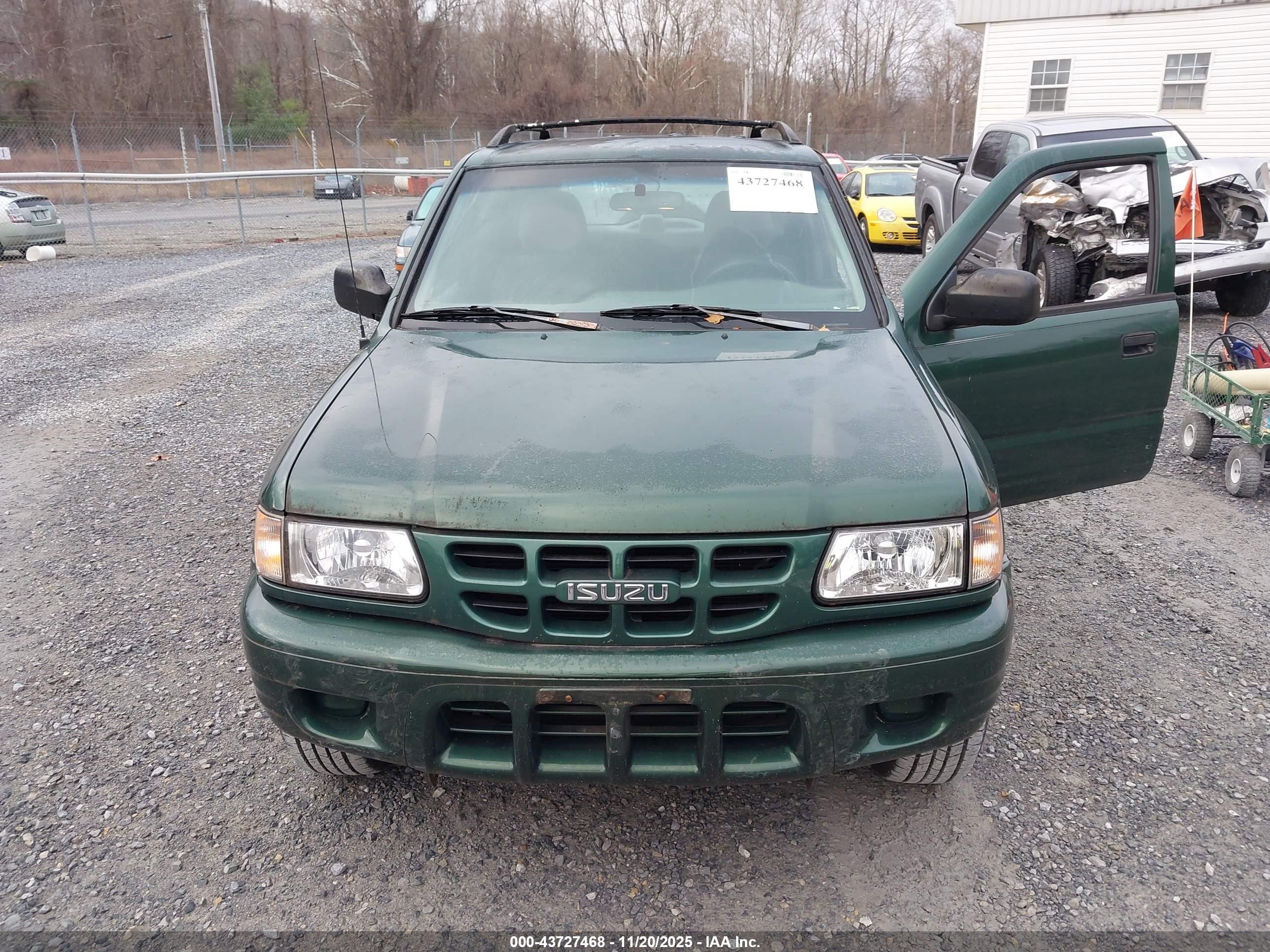 2001 Isuzu Rodeo Ls 3.2l/ls 3.2l V6/lse 3.2l V6/s/s 3.2l V6 Green vin: 4S2DM58W614303035