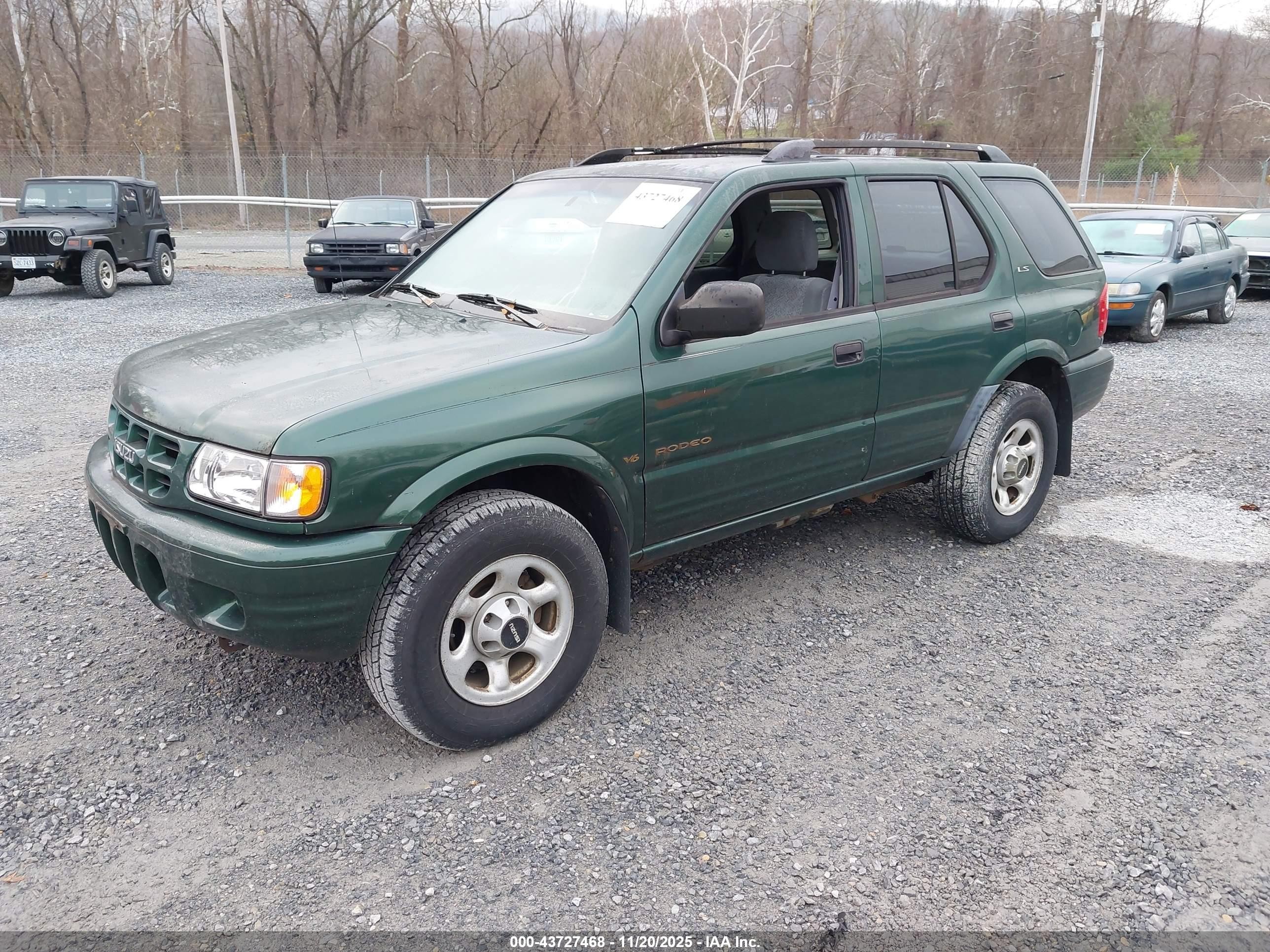 2001 Isuzu Rodeo Ls 3.2l/ls 3.2l V6/lse 3.2l V6/s/s 3.2l V6 Green vin: 4S2DM58W614303035
