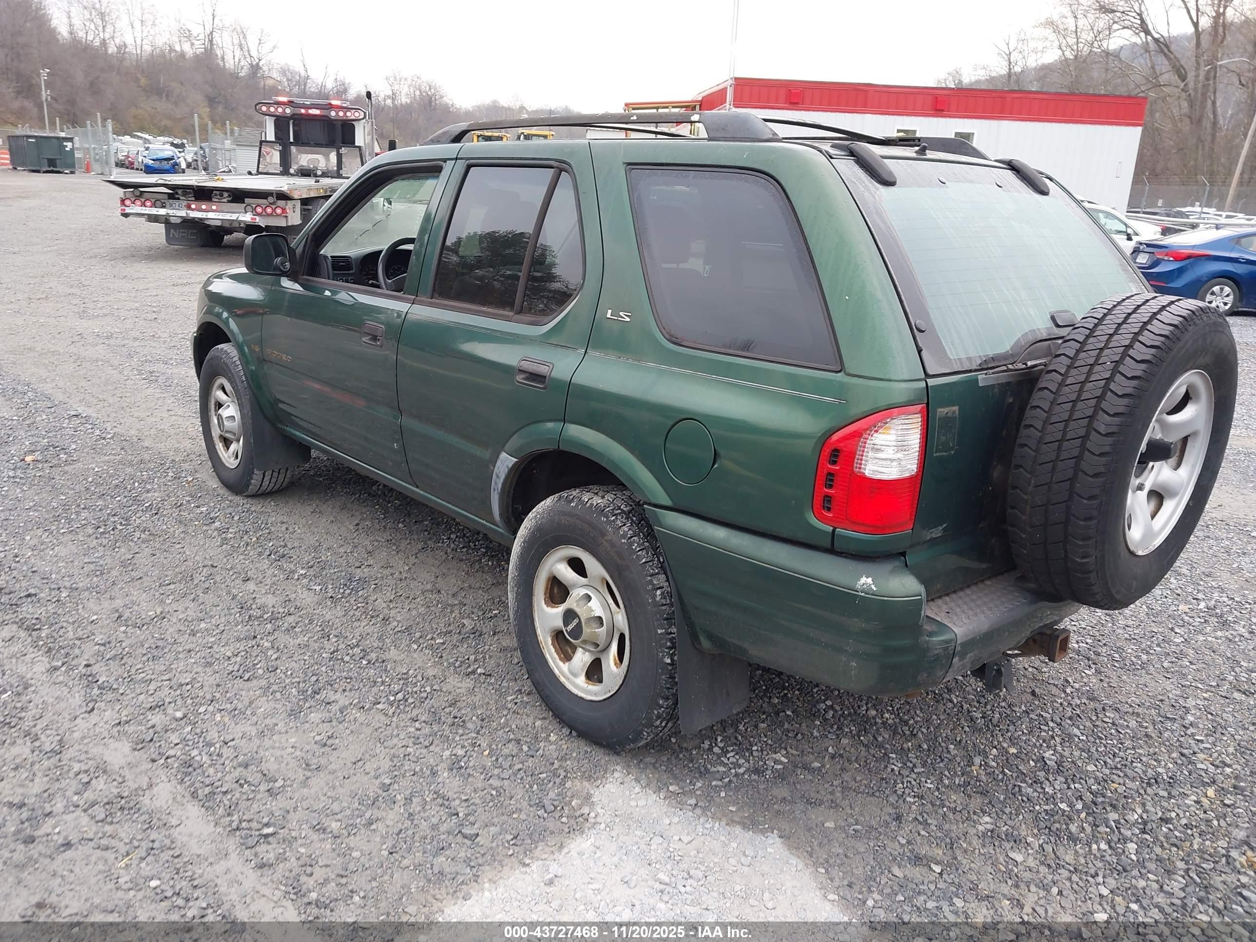 2001 Isuzu Rodeo Ls 3.2l/ls 3.2l V6/lse 3.2l V6/s/s 3.2l V6 Green vin: 4S2DM58W614303035