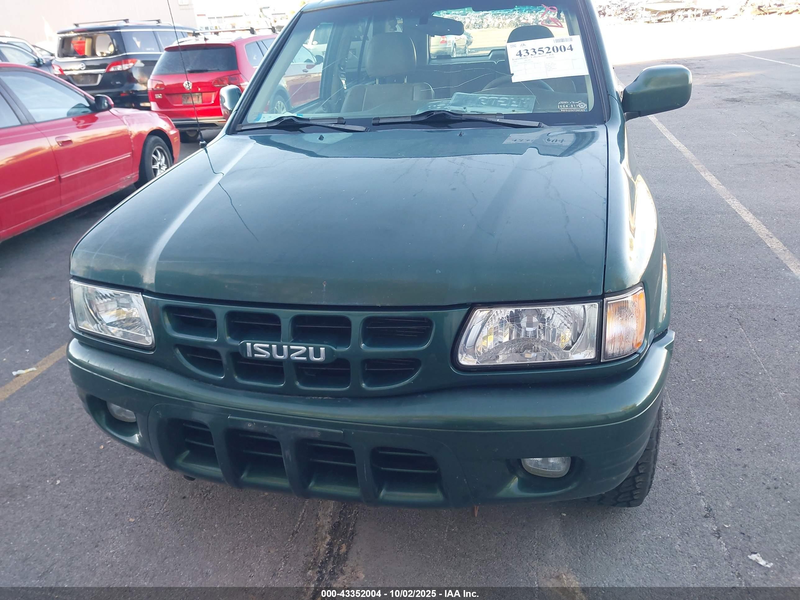 2001 Isuzu Rodeo Ls 3.2l/ls 3.2l V6/lse 3.2l V6/s/s 3.2l V6 Green vin: 4S2DM58W614305299
