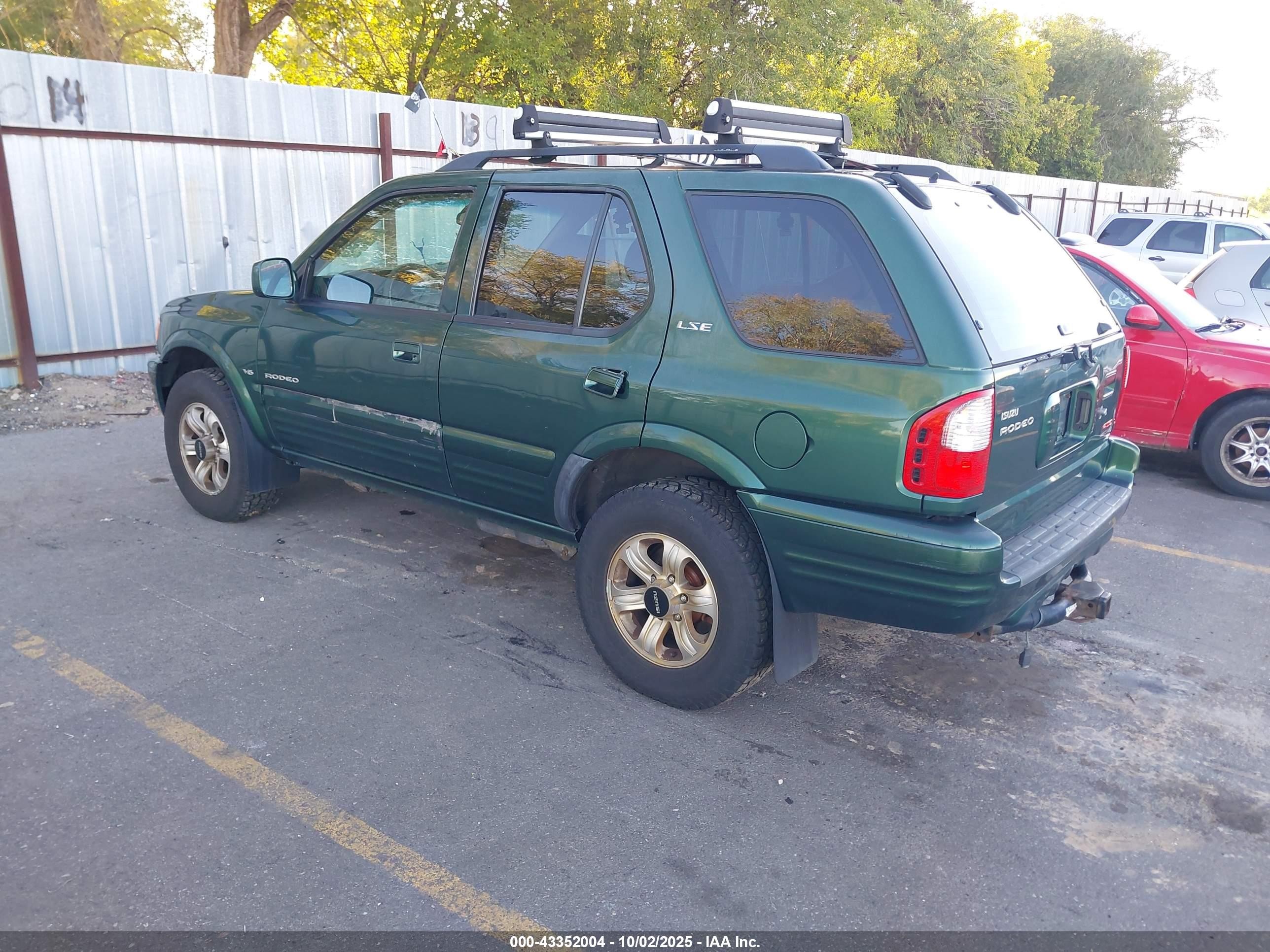 2001 Isuzu Rodeo Ls 3.2l/ls 3.2l V6/lse 3.2l V6/s/s 3.2l V6 Green vin: 4S2DM58W614305299