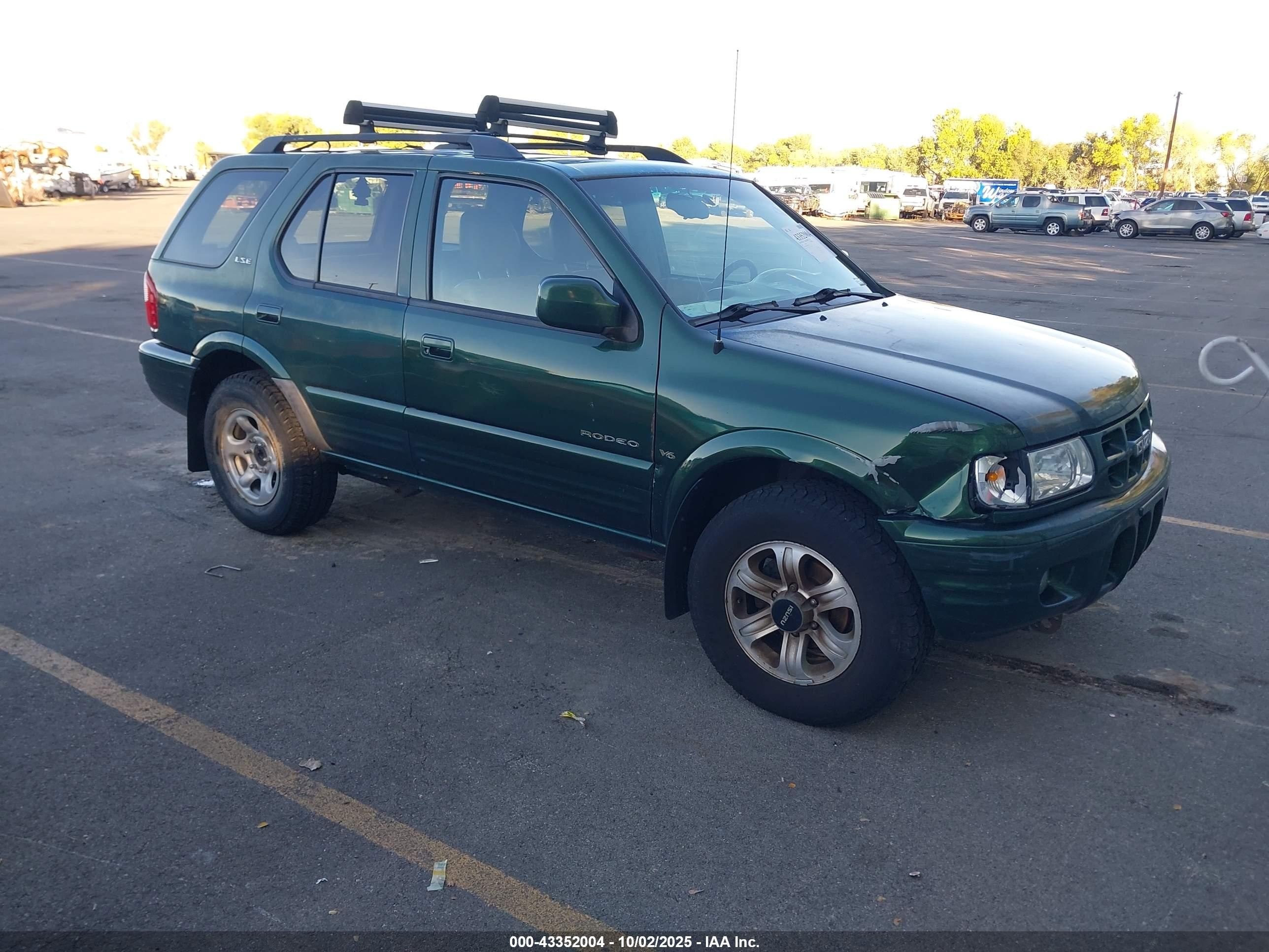 2001 Isuzu Rodeo Ls 3.2l/ls 3.2l V6/lse 3.2l V6/s/s 3.2l V6 Green vin: 4S2DM58W614305299