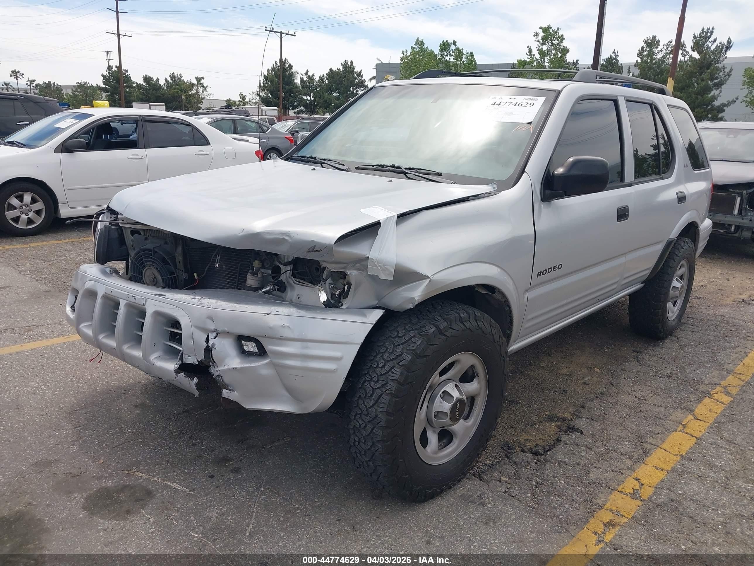 2001 Isuzu Rodeo Ls 3.2l/ls 3.2l V6/lse 3.2l V6/s/s 3.2l V6 Silver vin: 4S2DM58W614343650