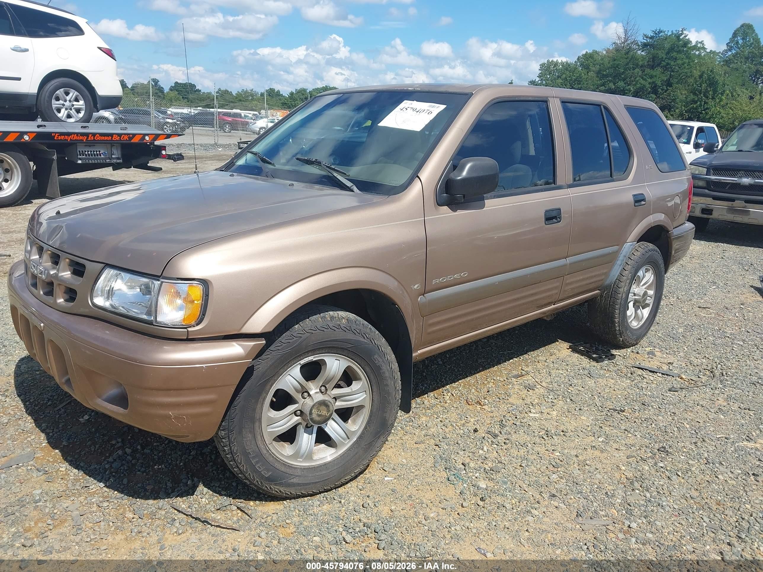2000 Isuzu Rodeo Ls/lse/s Beige vin: 4S2DM58W7Y4300378
