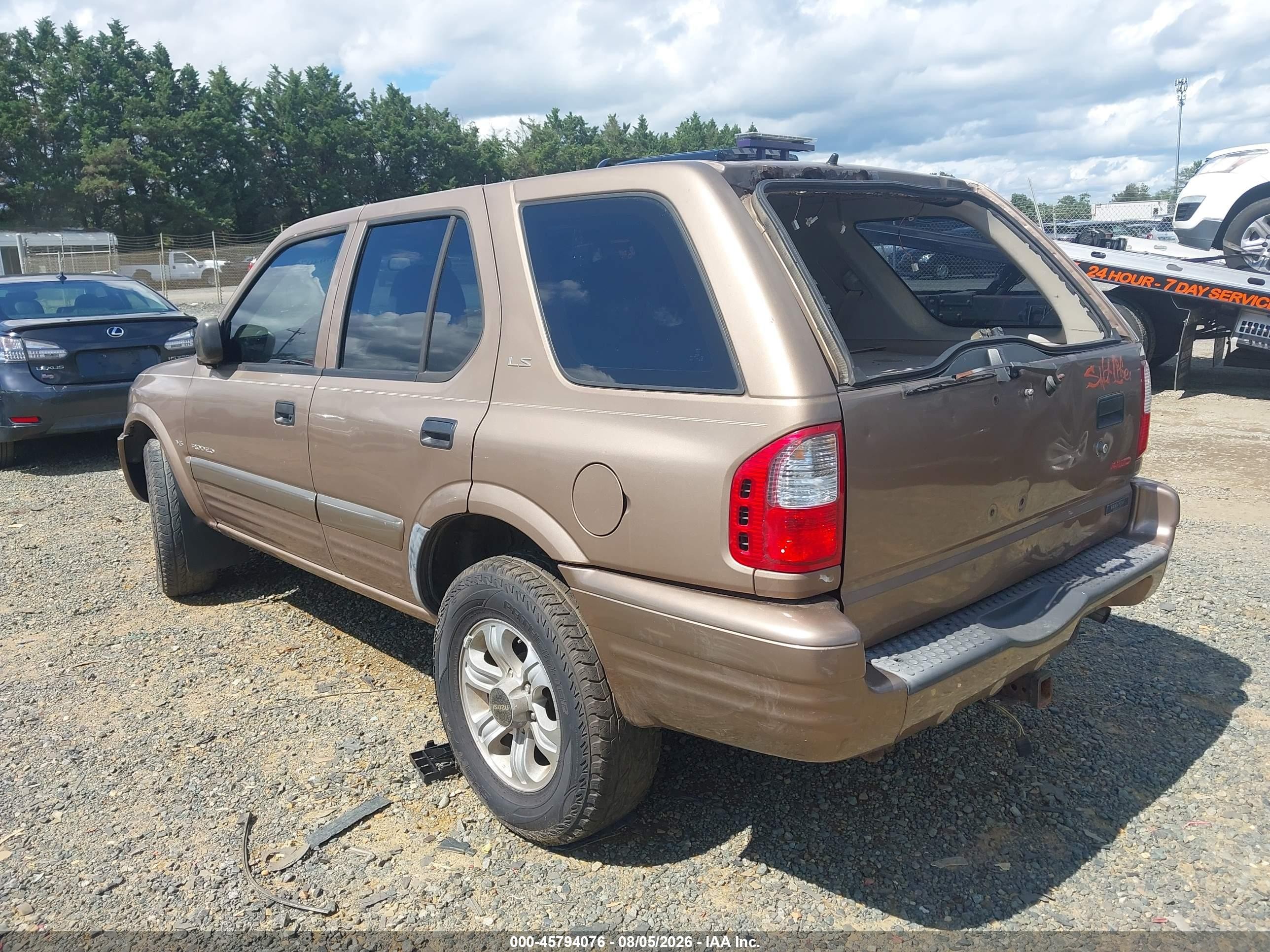 2000 Isuzu Rodeo Ls/lse/s Beige vin: 4S2DM58W7Y4300378