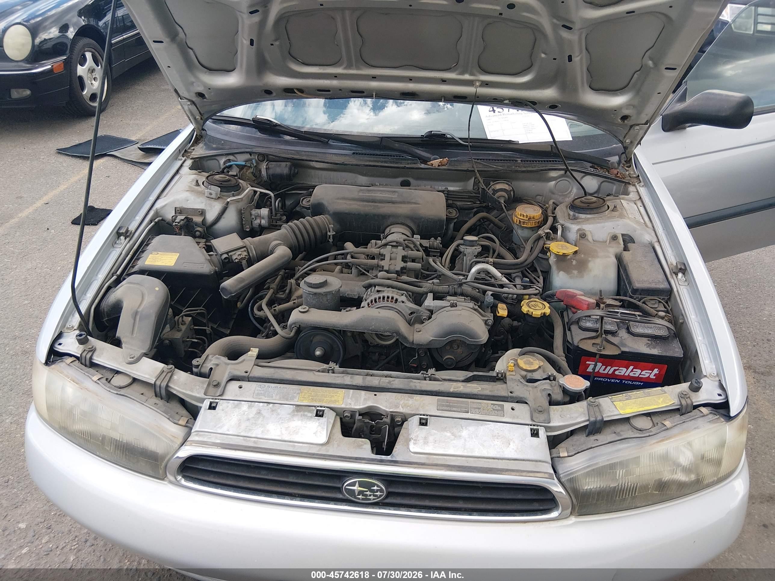 1997 Subaru Legacy L Silver vin: 4S3BD4352V7208486
