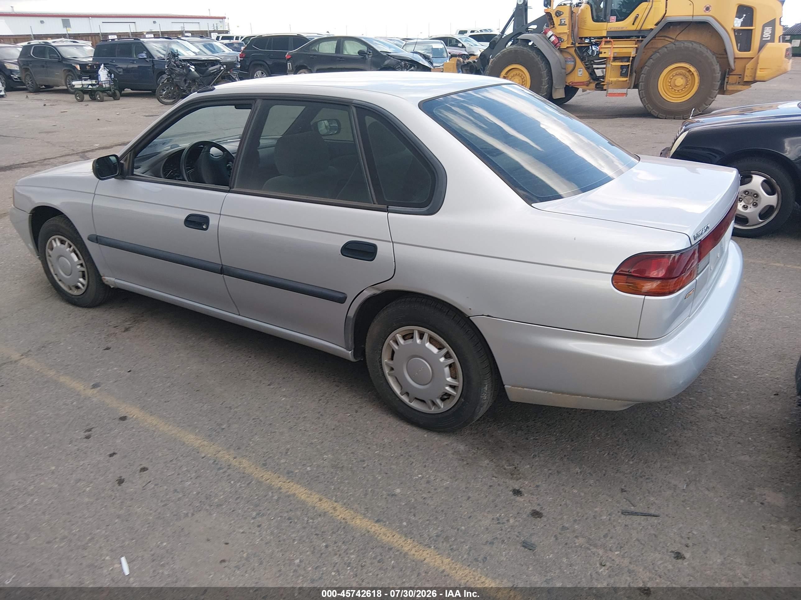 1997 Subaru Legacy L Silver vin: 4S3BD4352V7208486