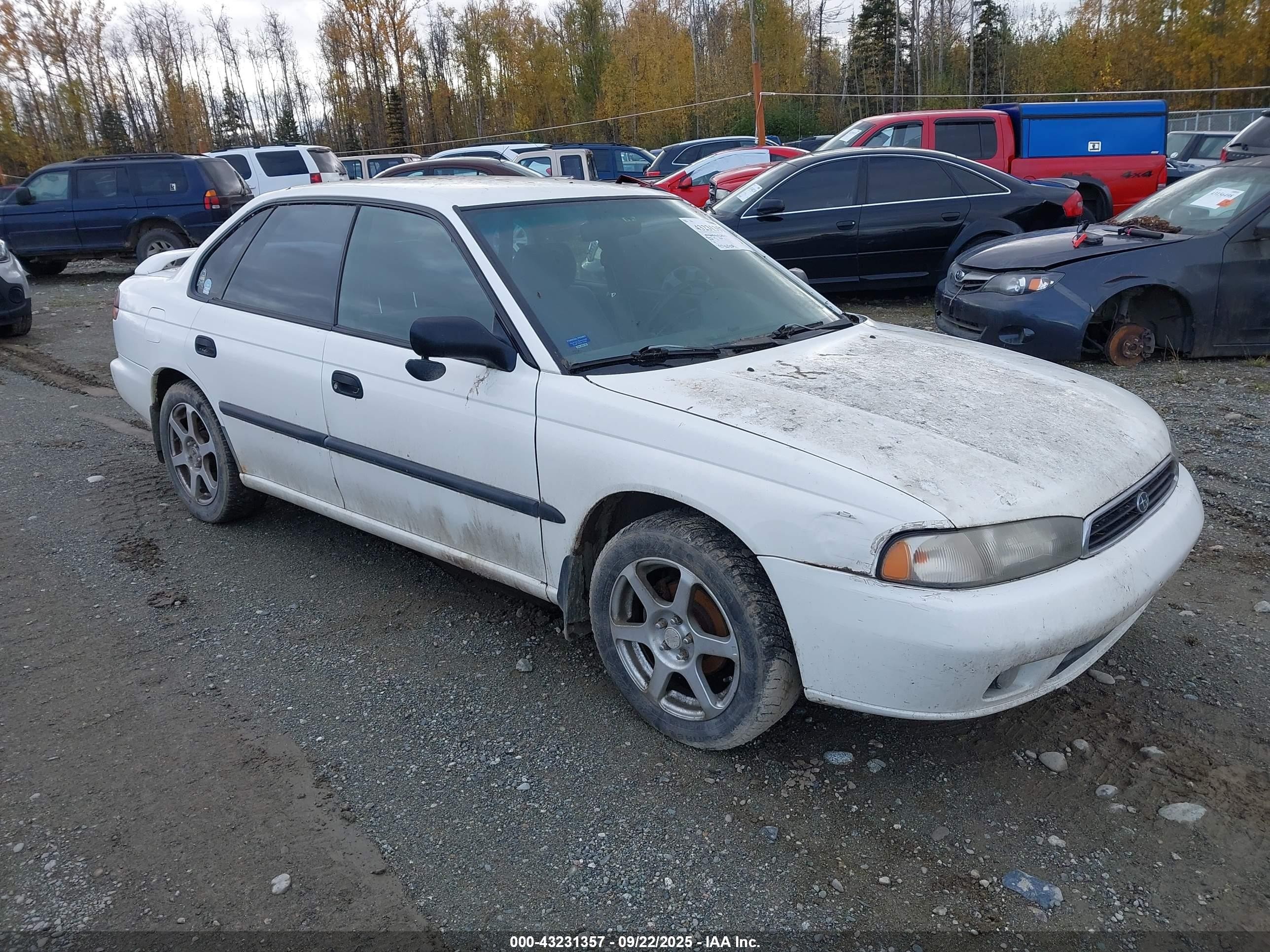 1997 Subaru Legacy L White vin: 4S3BD4353V7215835