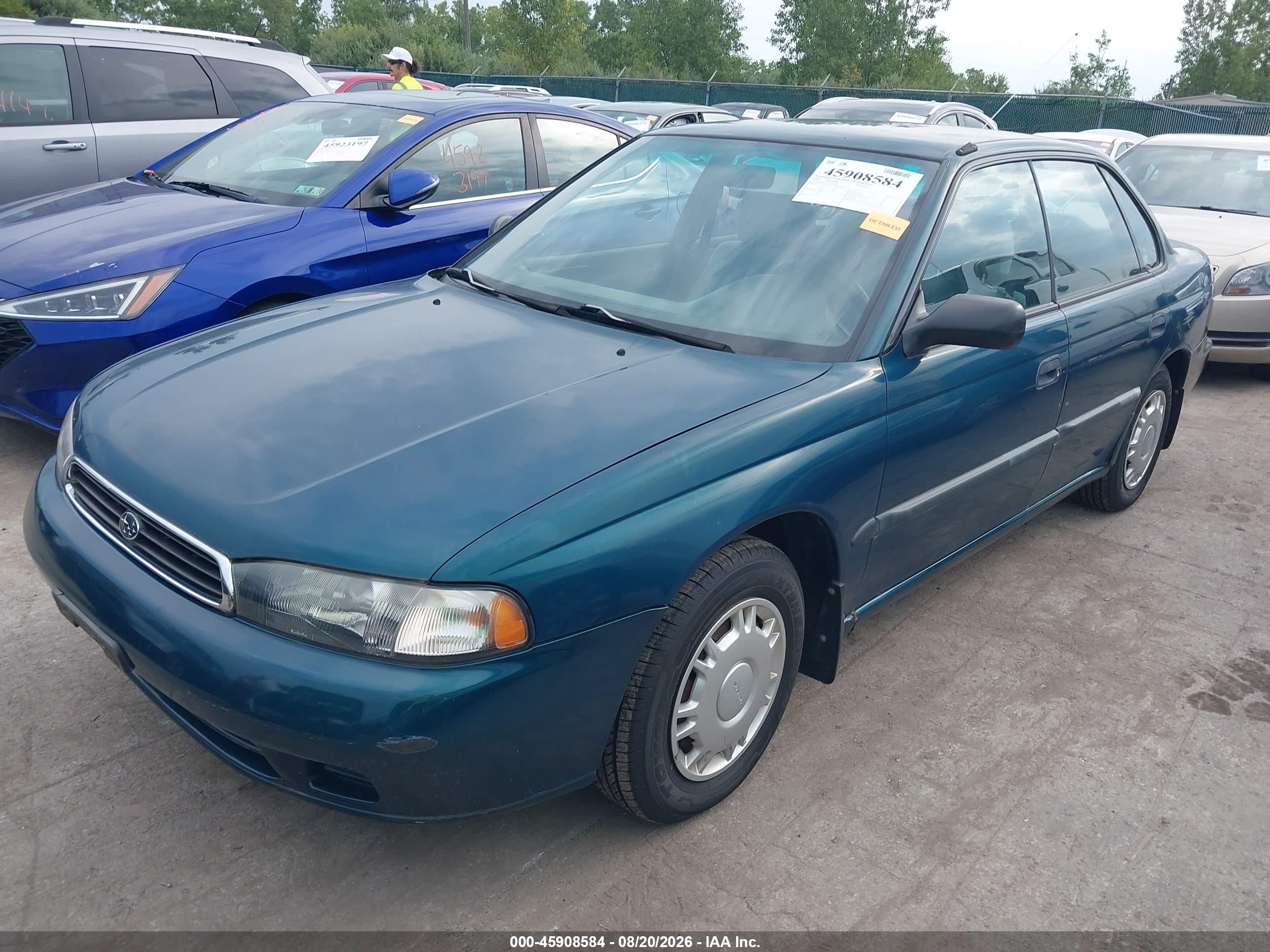 1996 Subaru Legacy L Blue vin: 4S3BD4354T7203738