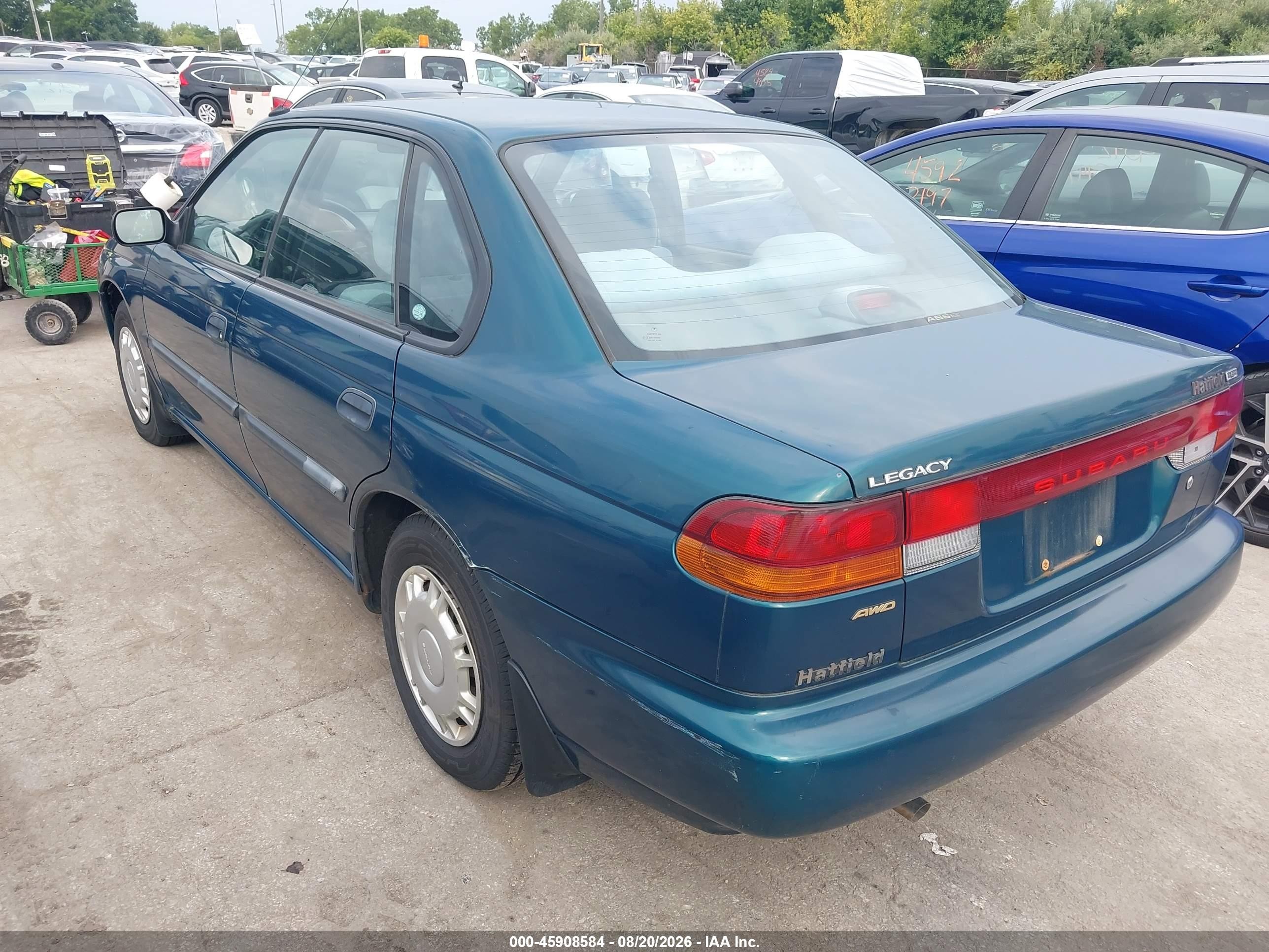 1996 Subaru Legacy L Blue vin: 4S3BD4354T7203738
