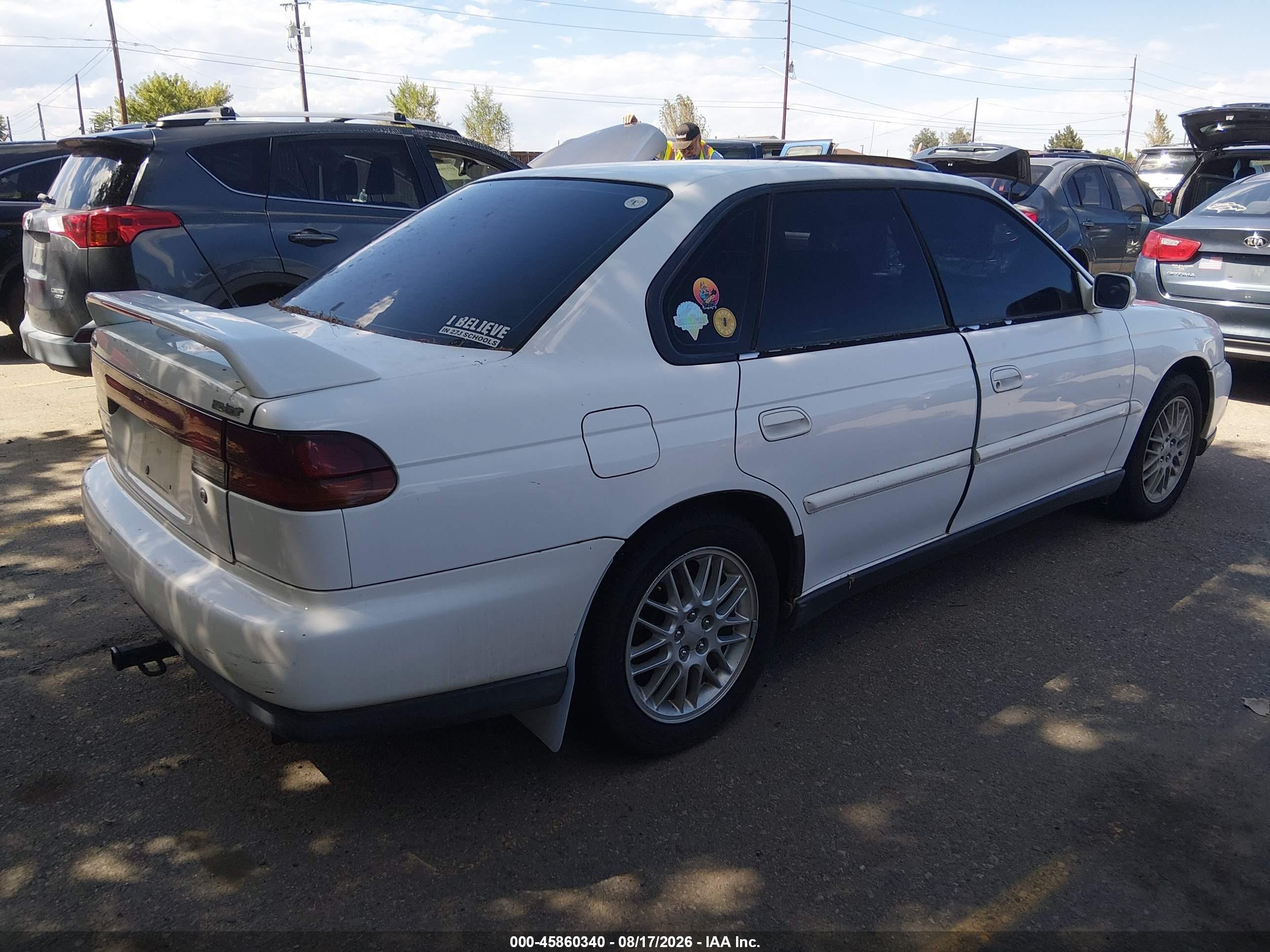 1998 Subaru Legacy Gt/gt Limited White vin: 4S3BD6758W7201078