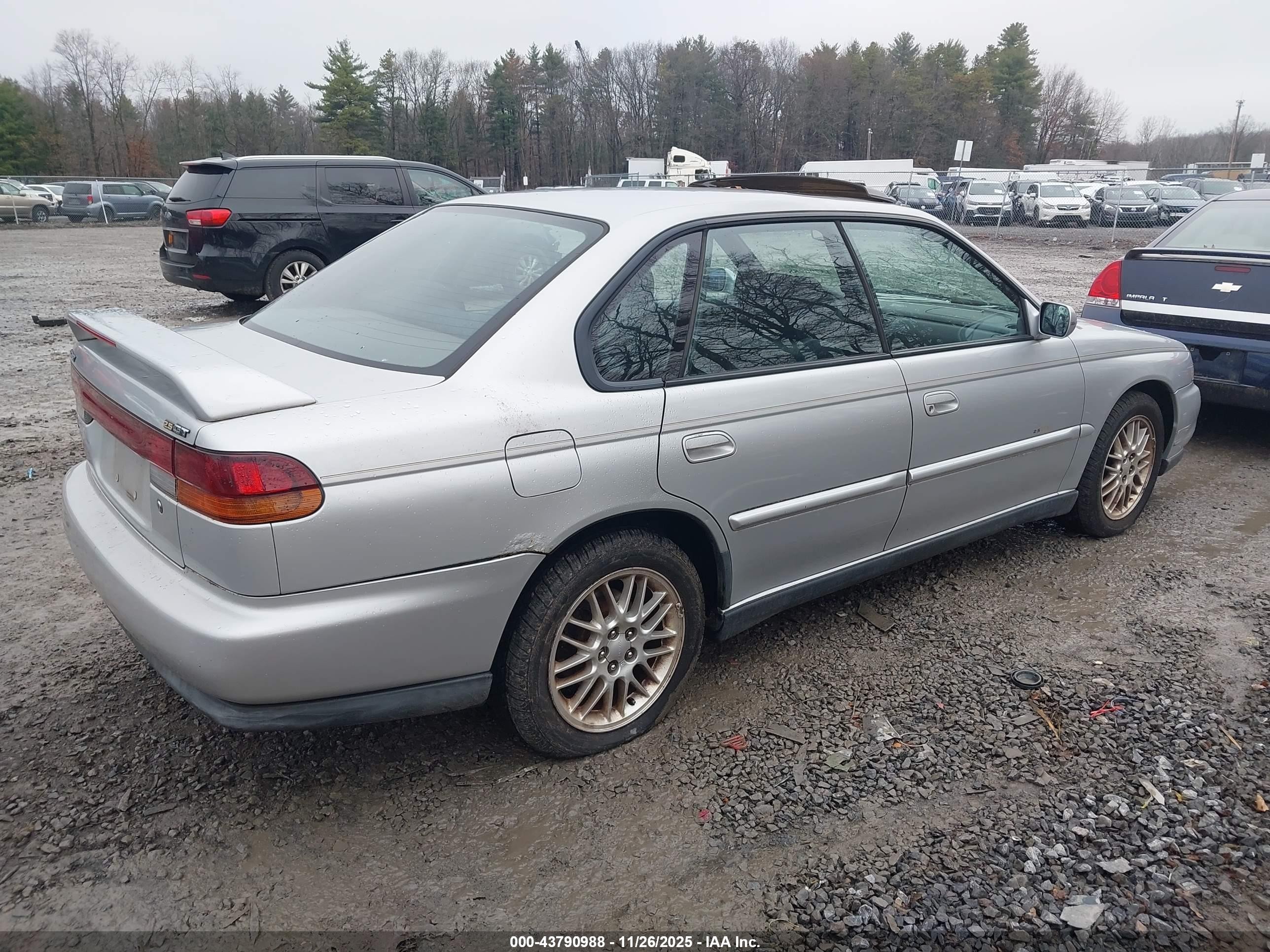 1998 Subaru Legacy Gt/gt Limited Silver vin: 4S3BD6758W7203333