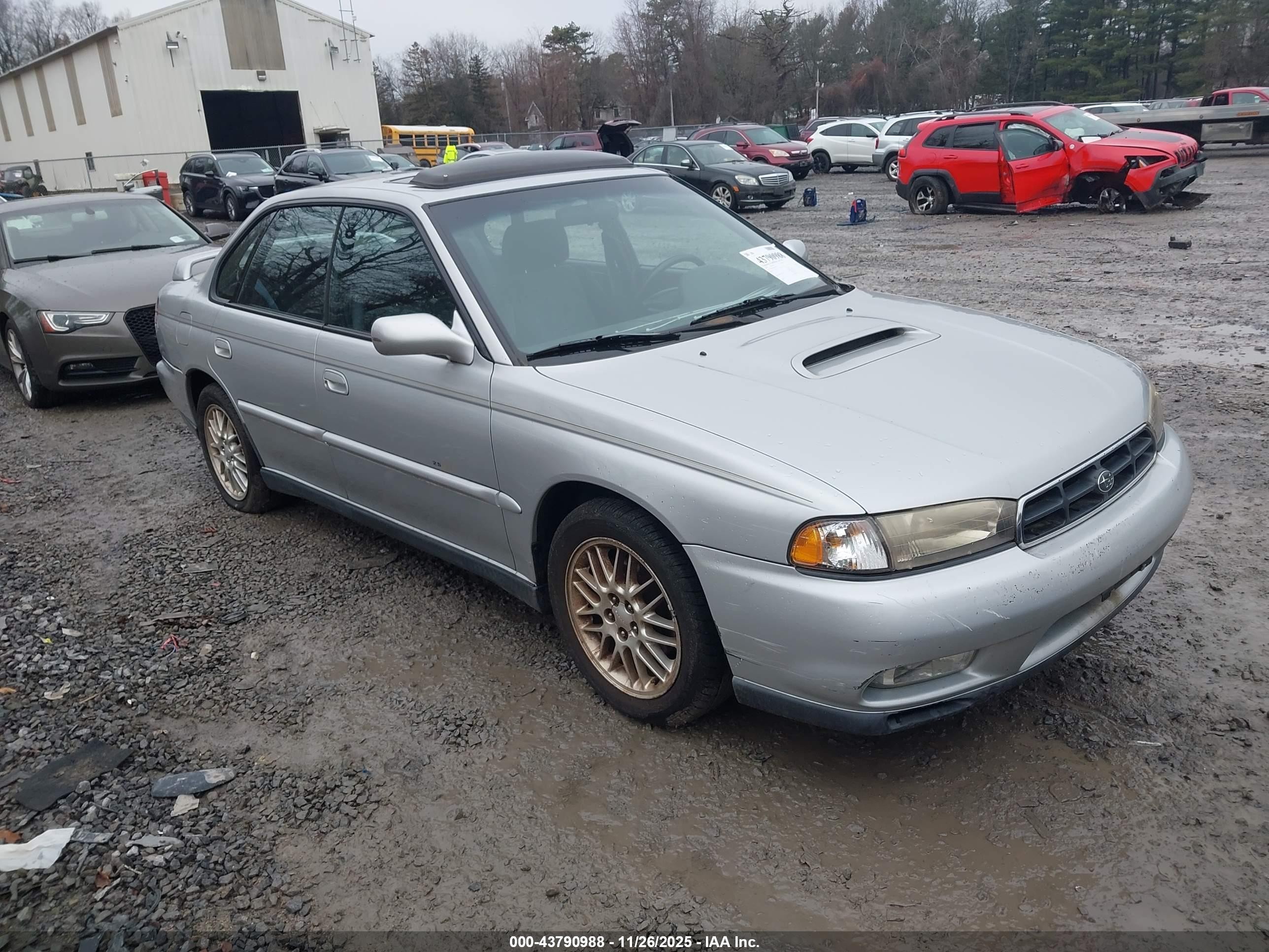 1998 Subaru Legacy Gt/gt Limited Silver vin: 4S3BD6758W7203333