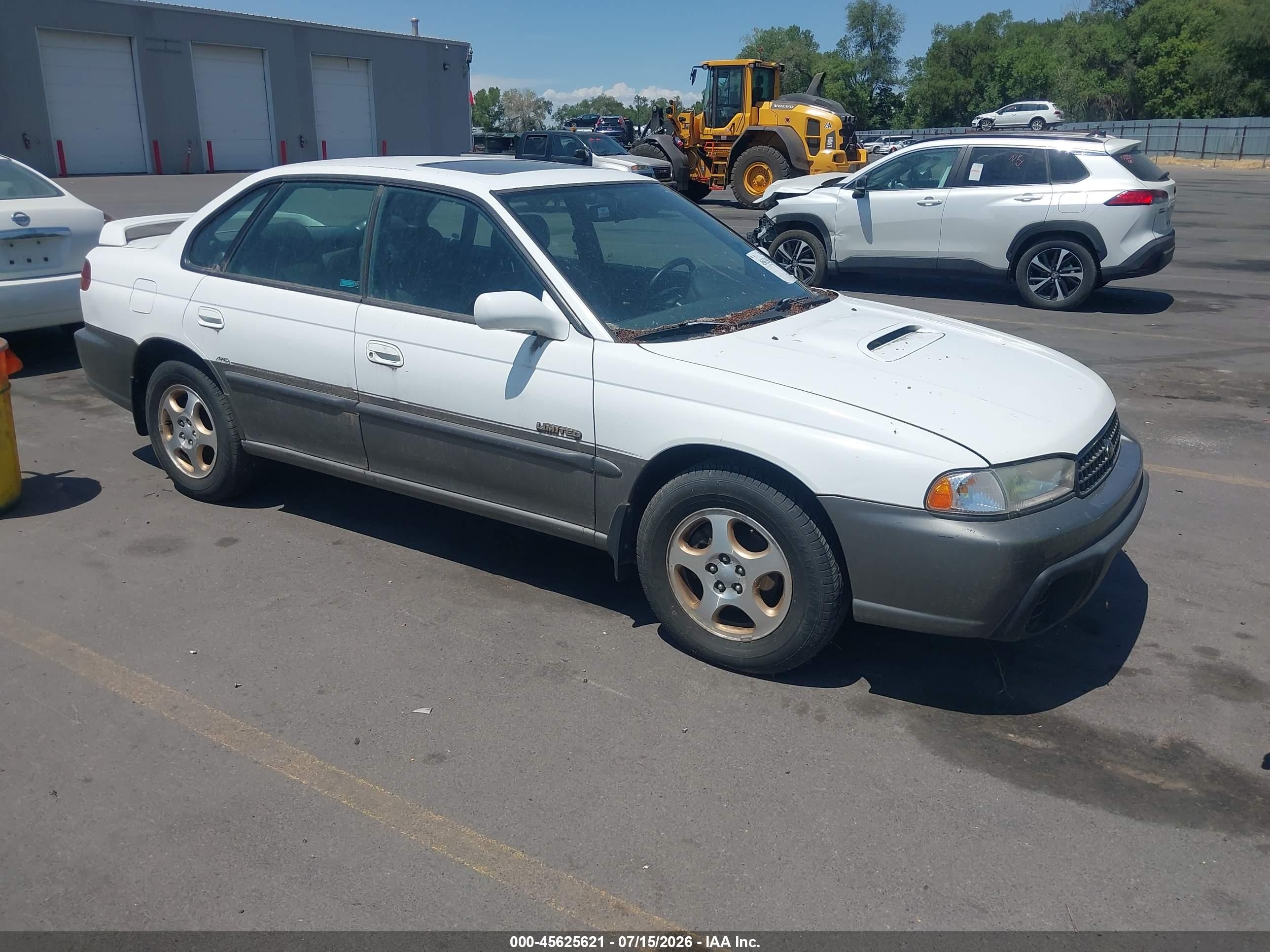 1999 Subaru Legacy 30th Ann Sus/ltd/outback White vin: 4S3BD6853X7242668