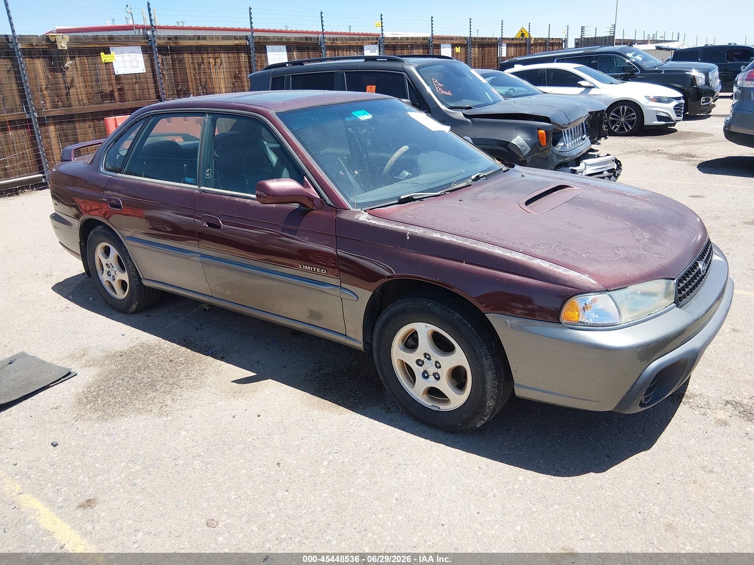 1999 Subaru Legacy 30th Ann. Sus/30th Ann. Sus Ltd. Burgundy vin: 4S3BD6858X7260664