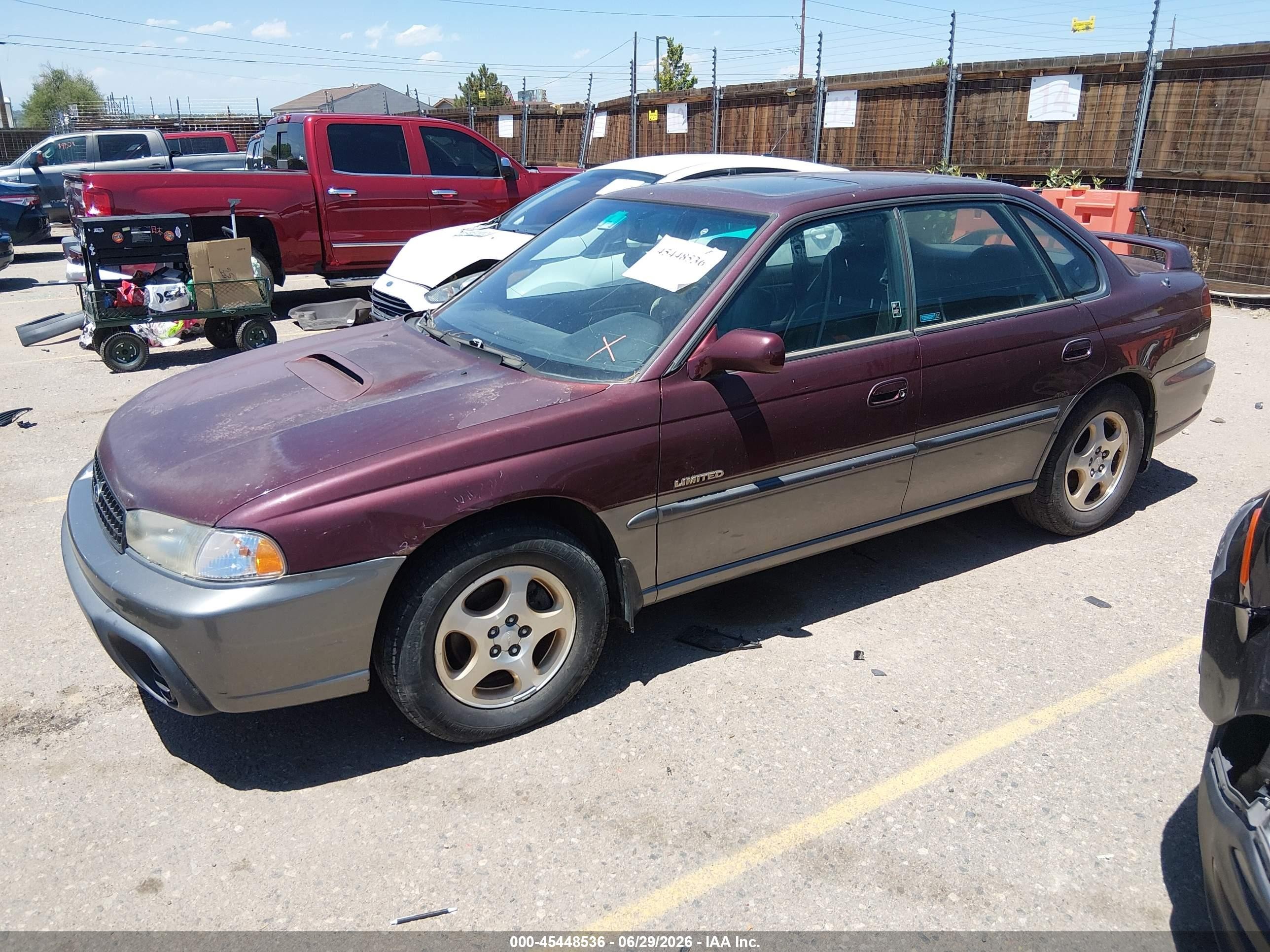 1999 Subaru Legacy 30th Ann. Sus/30th Ann. Sus Ltd. Burgundy vin: 4S3BD6858X7260664