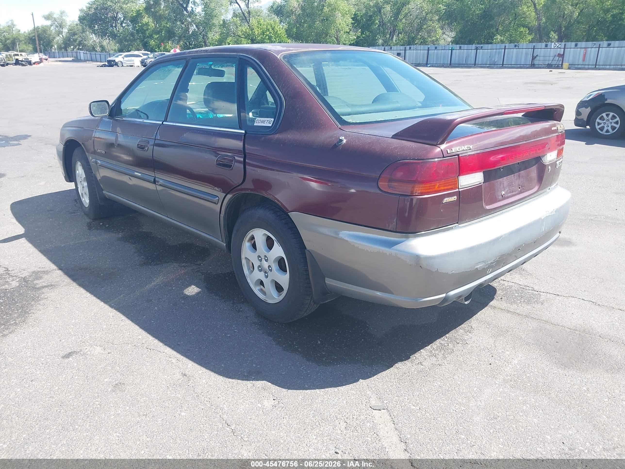 1999 Subaru Legacy 30th Ann. Sus/30th Ann. Sus Ltd. Red vin: 4S3BD685XX7255692