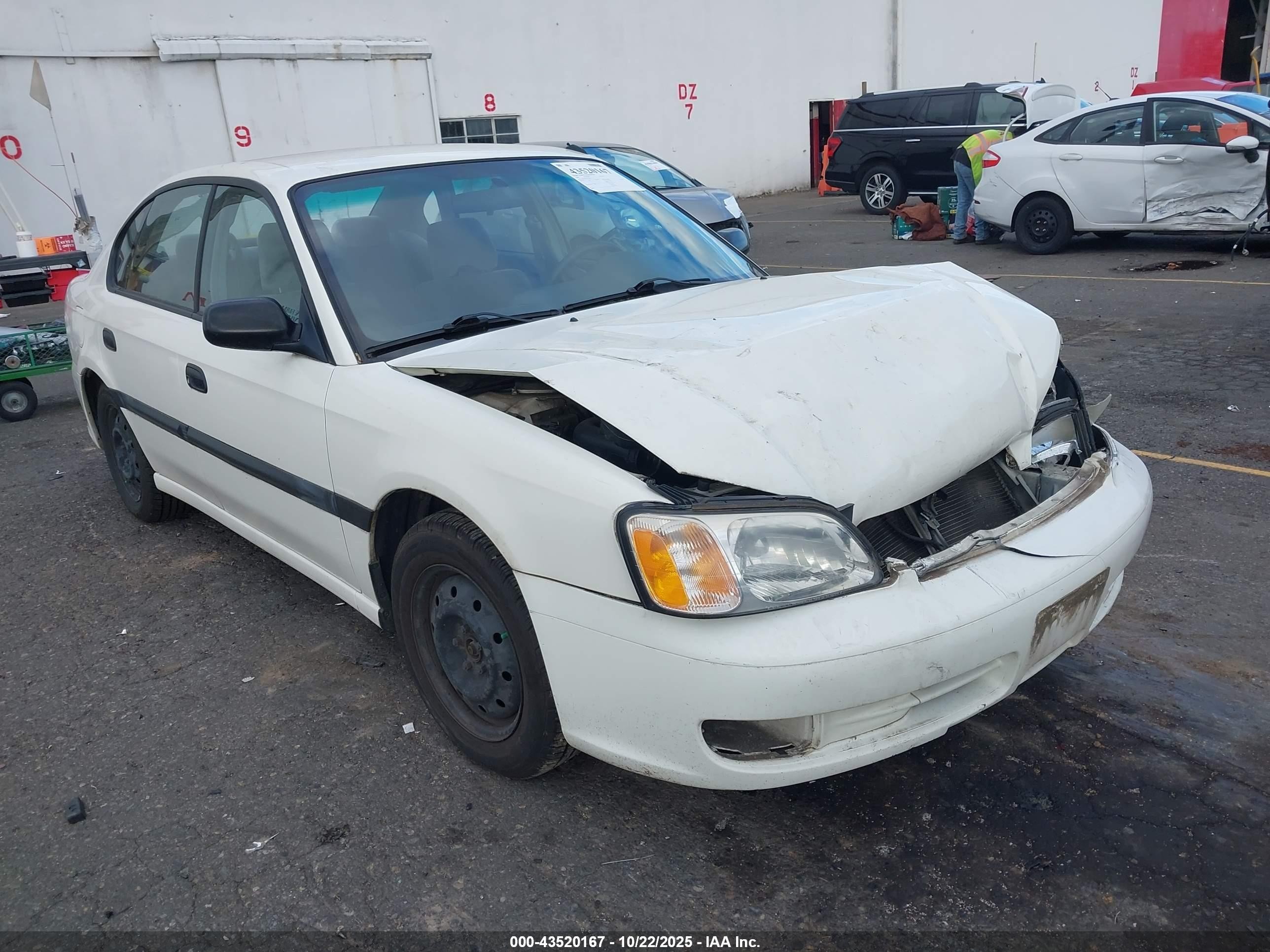 2000 Subaru Legacy L White vin: 4S3BE6350Y7205731