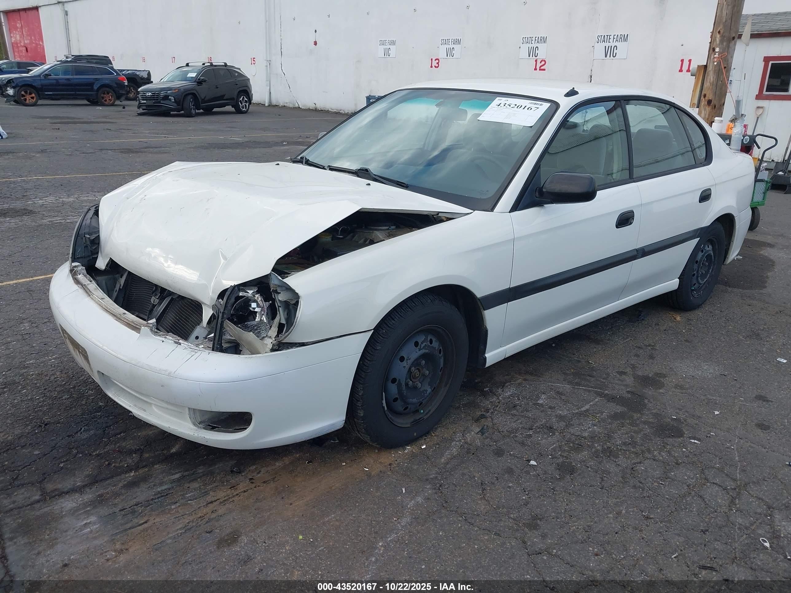 2000 Subaru Legacy L White vin: 4S3BE6350Y7205731