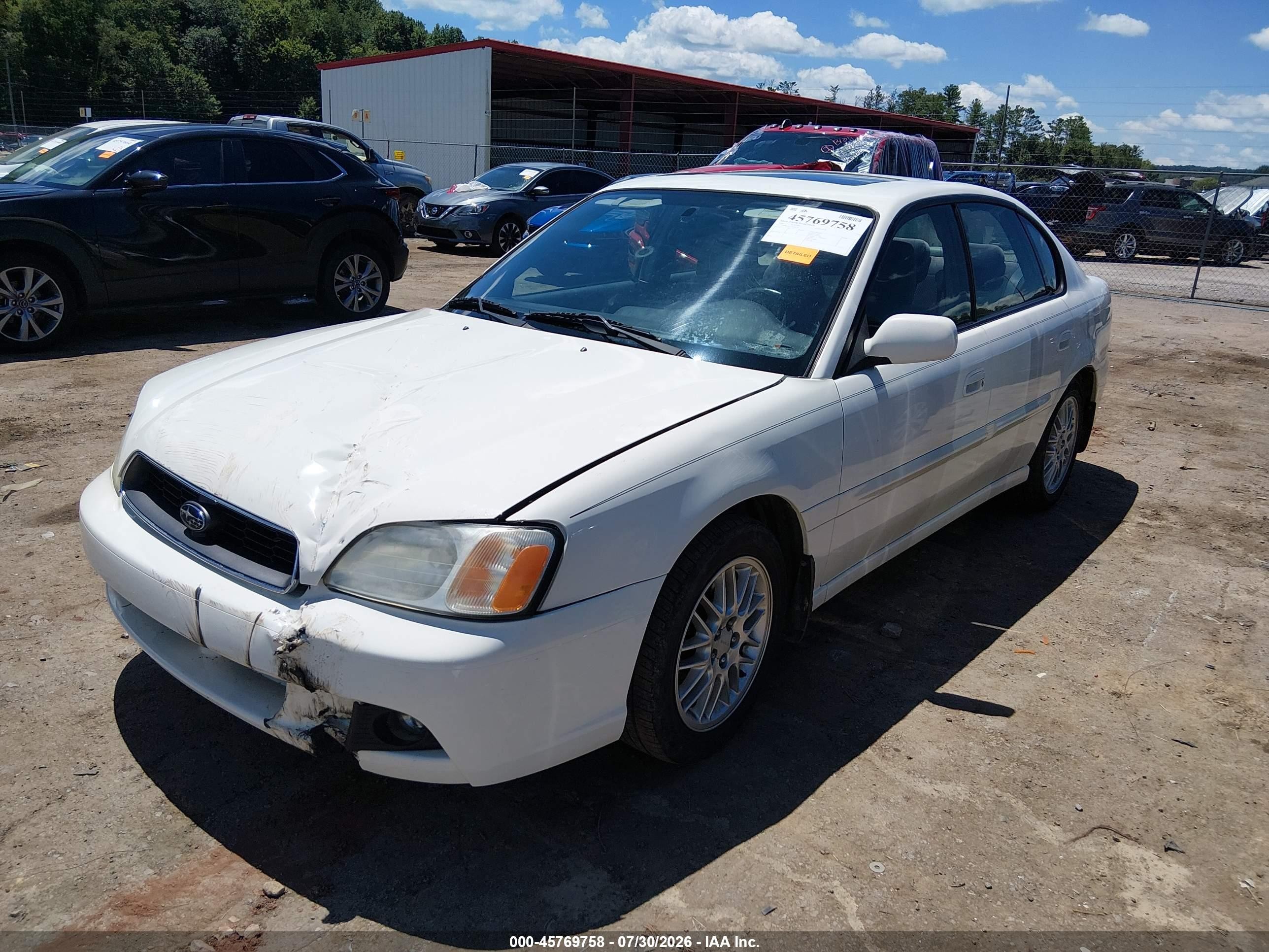 2003 Subaru Legacy L/l W/special Edition Package White vin: 4S3BE635137210154