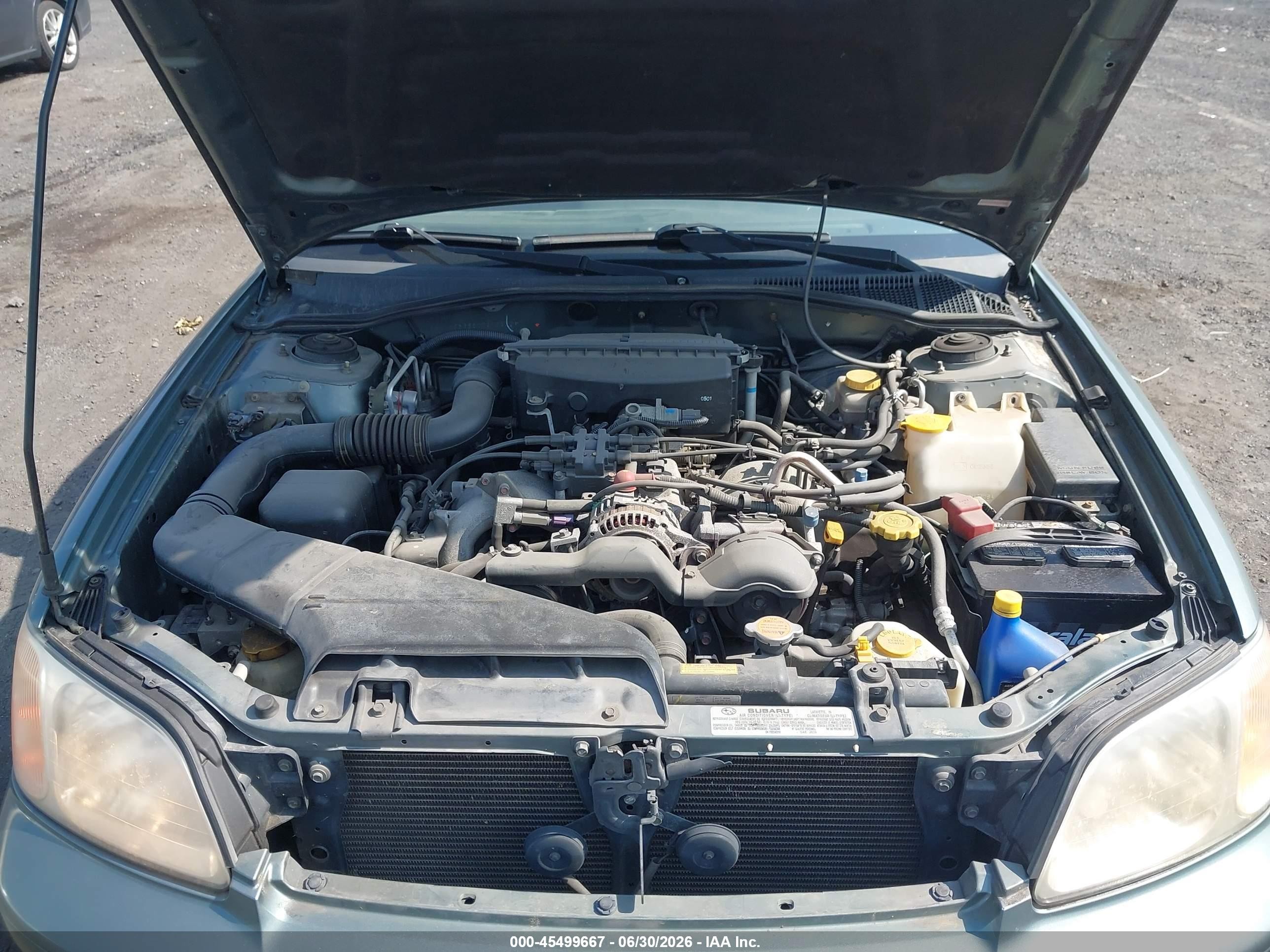 2000 Subaru Legacy L Green vin: 4S3BE6355Y7218233