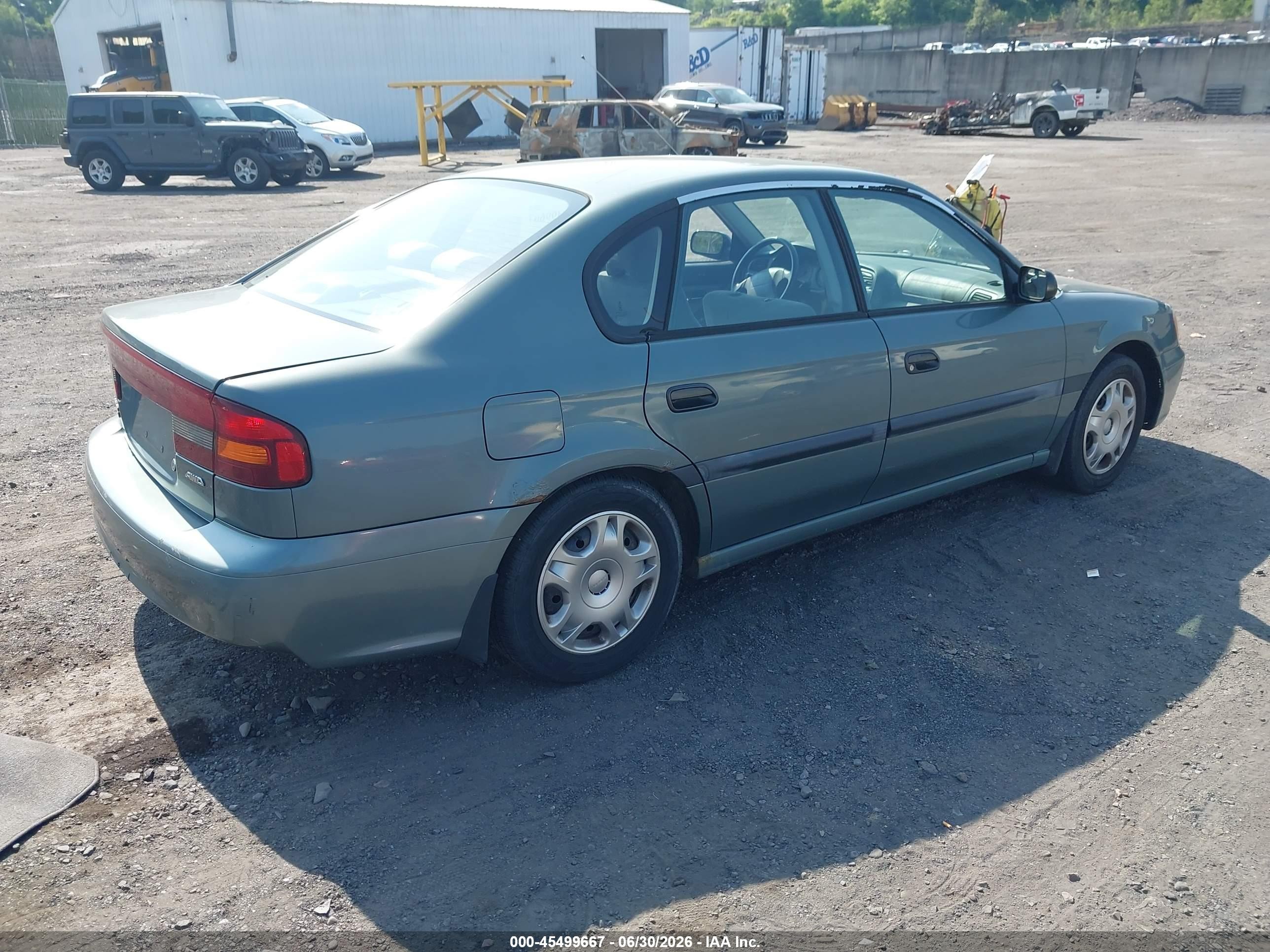 2000 Subaru Legacy L Green vin: 4S3BE6355Y7218233