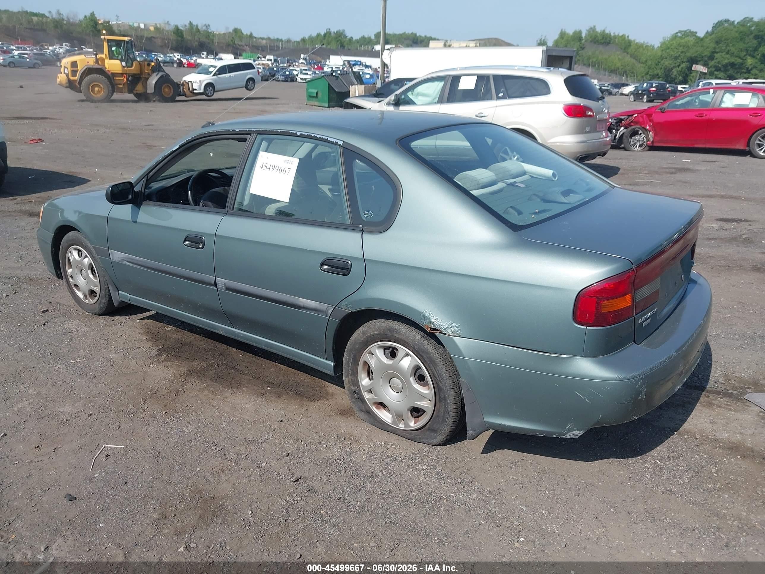 2000 Subaru Legacy L Green vin: 4S3BE6355Y7218233