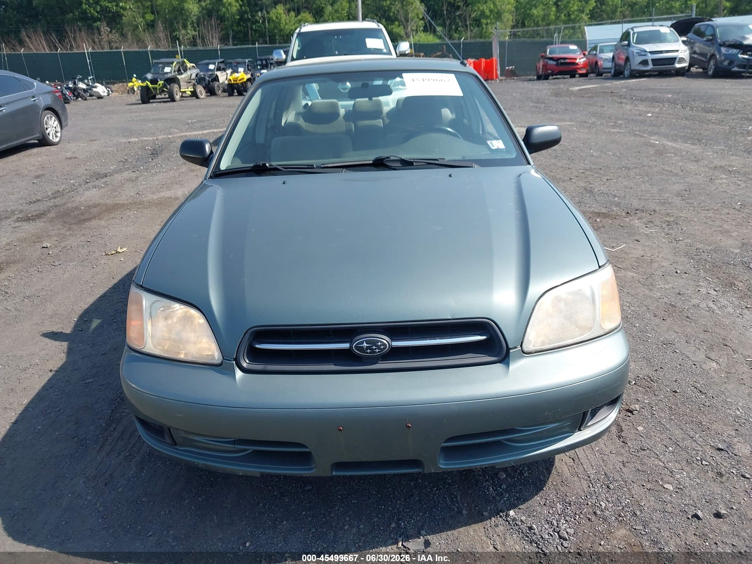 2000 Subaru Legacy L Green vin: 4S3BE6355Y7218233